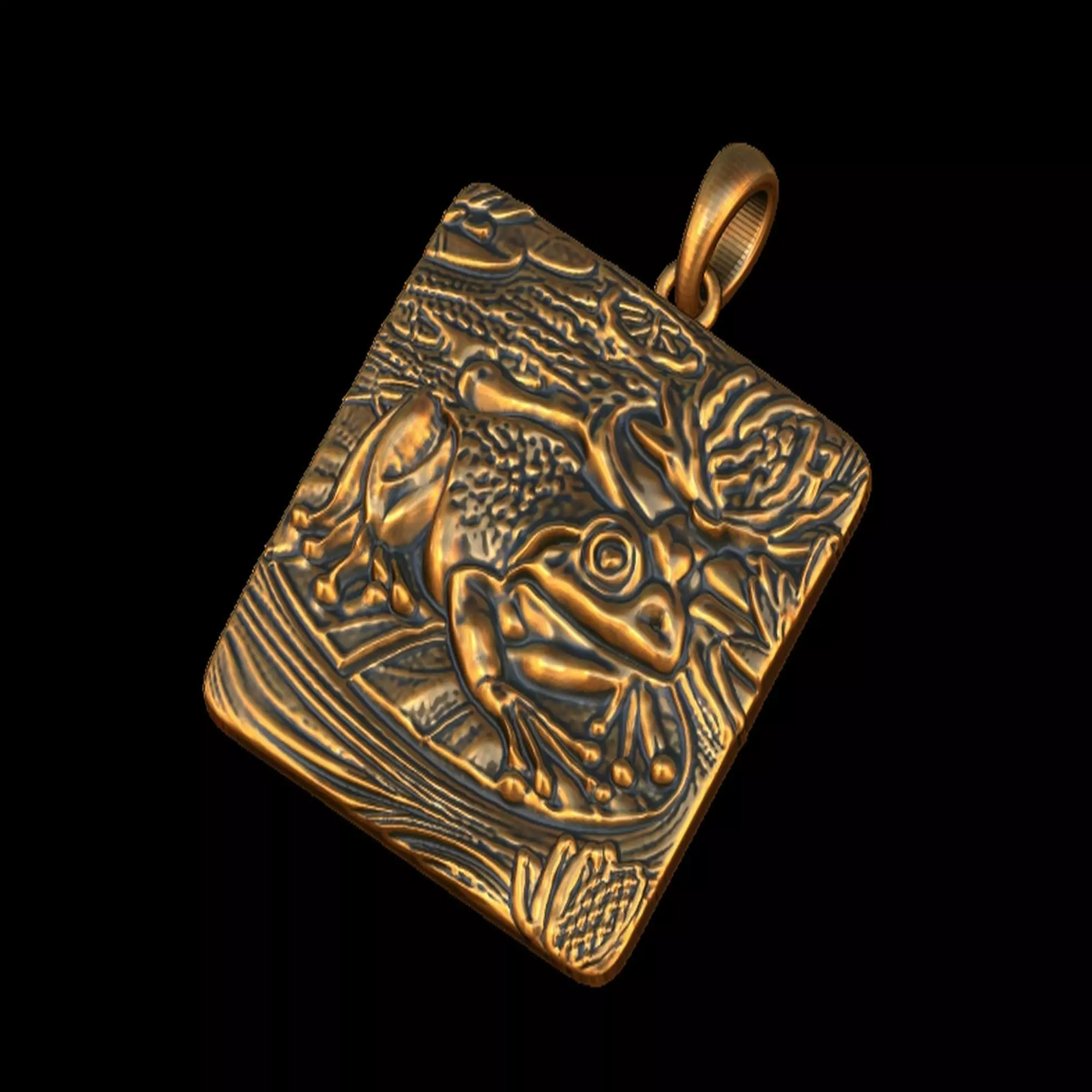 Frog In the Pond PendantFrog In the Pond Pendant 3D print model_0