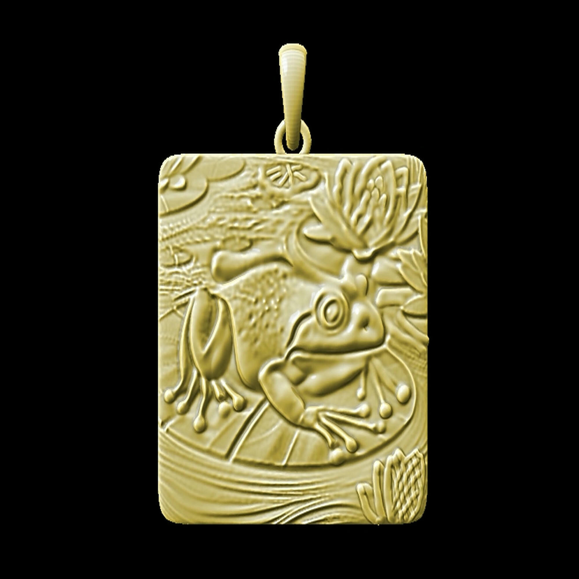 Frog In the Pond PendantFrog In the Pond Pendant 3D print model_7