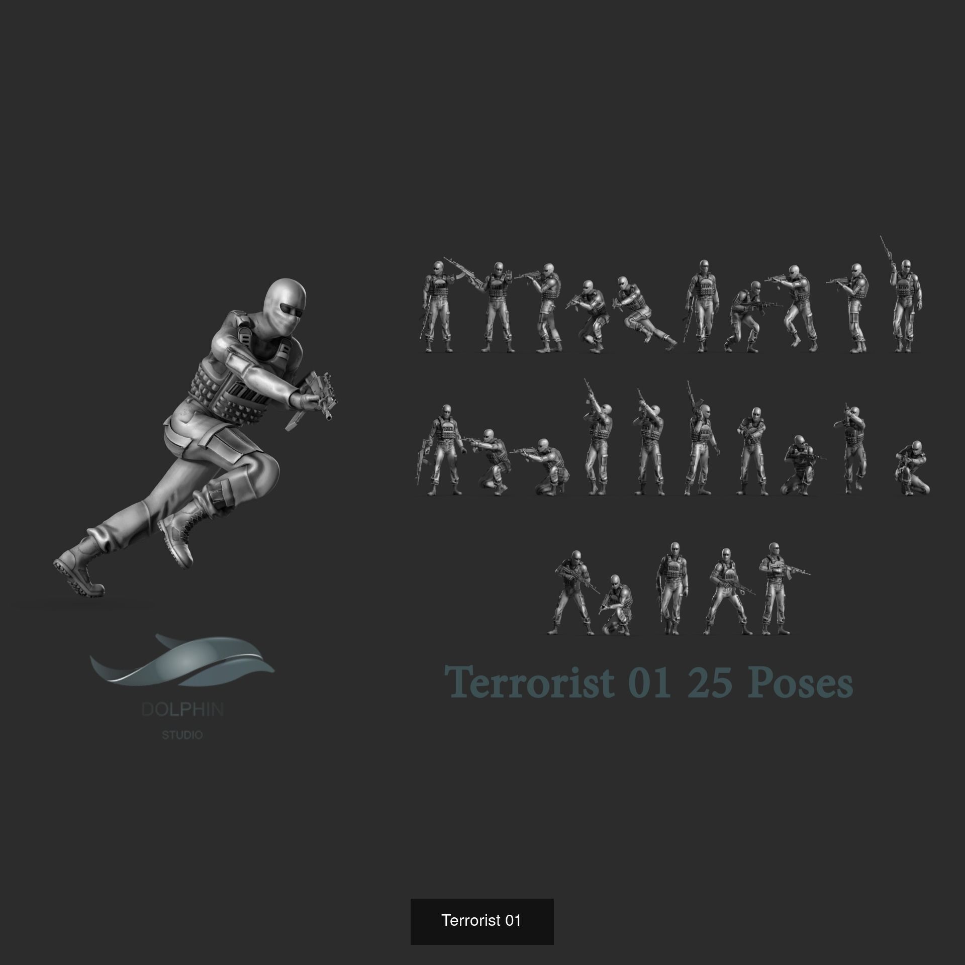 100 Terrorist 3D Model Collection_1