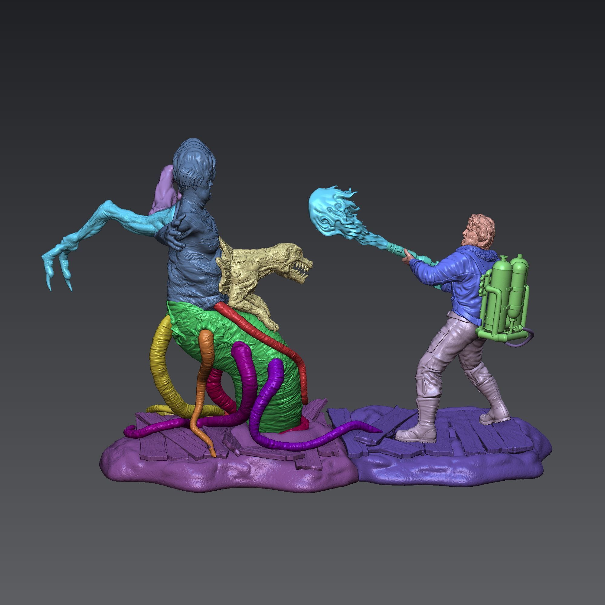 Macready vs The Thing 1982 3D print model_5