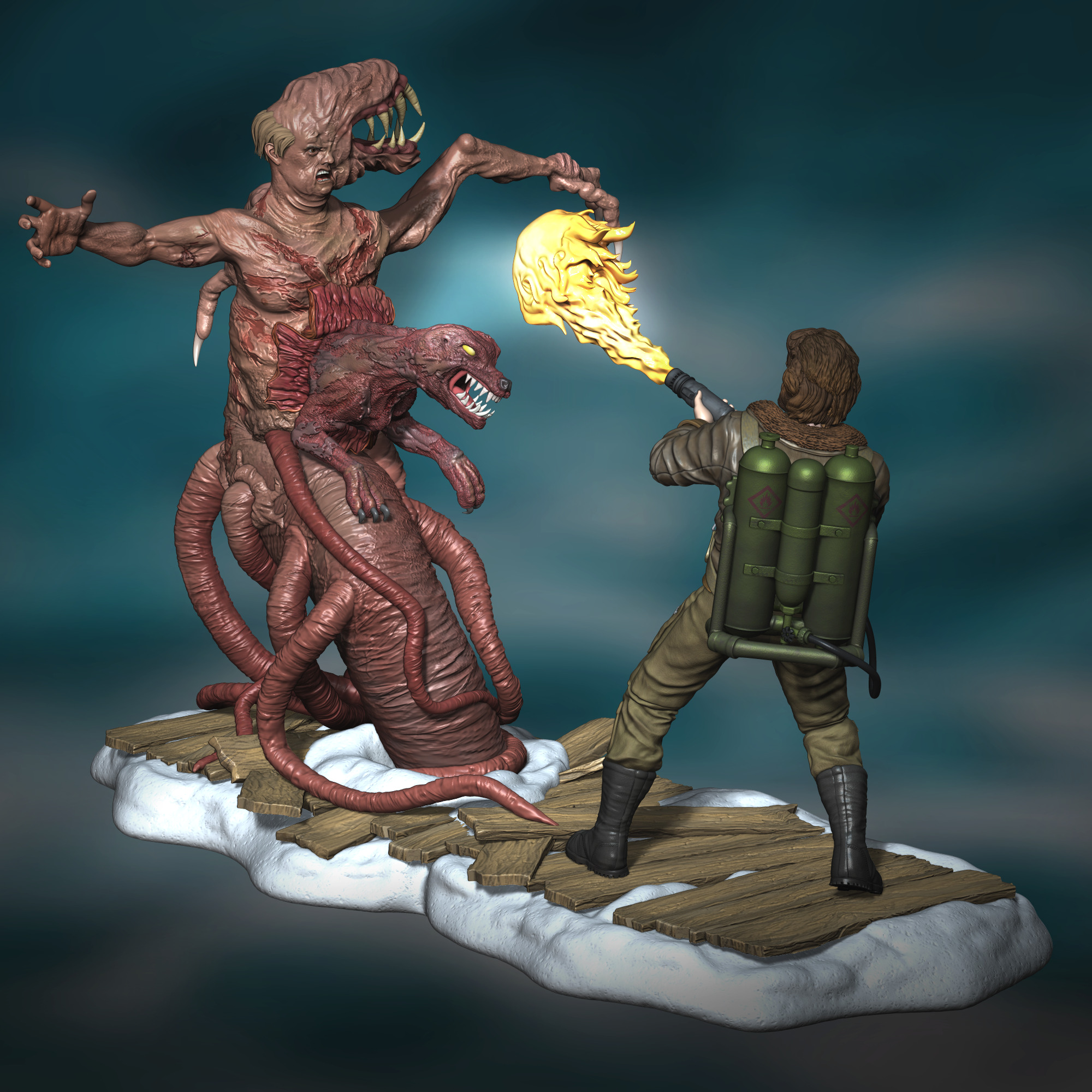 Macready vs The Thing 1982 3D print model_1