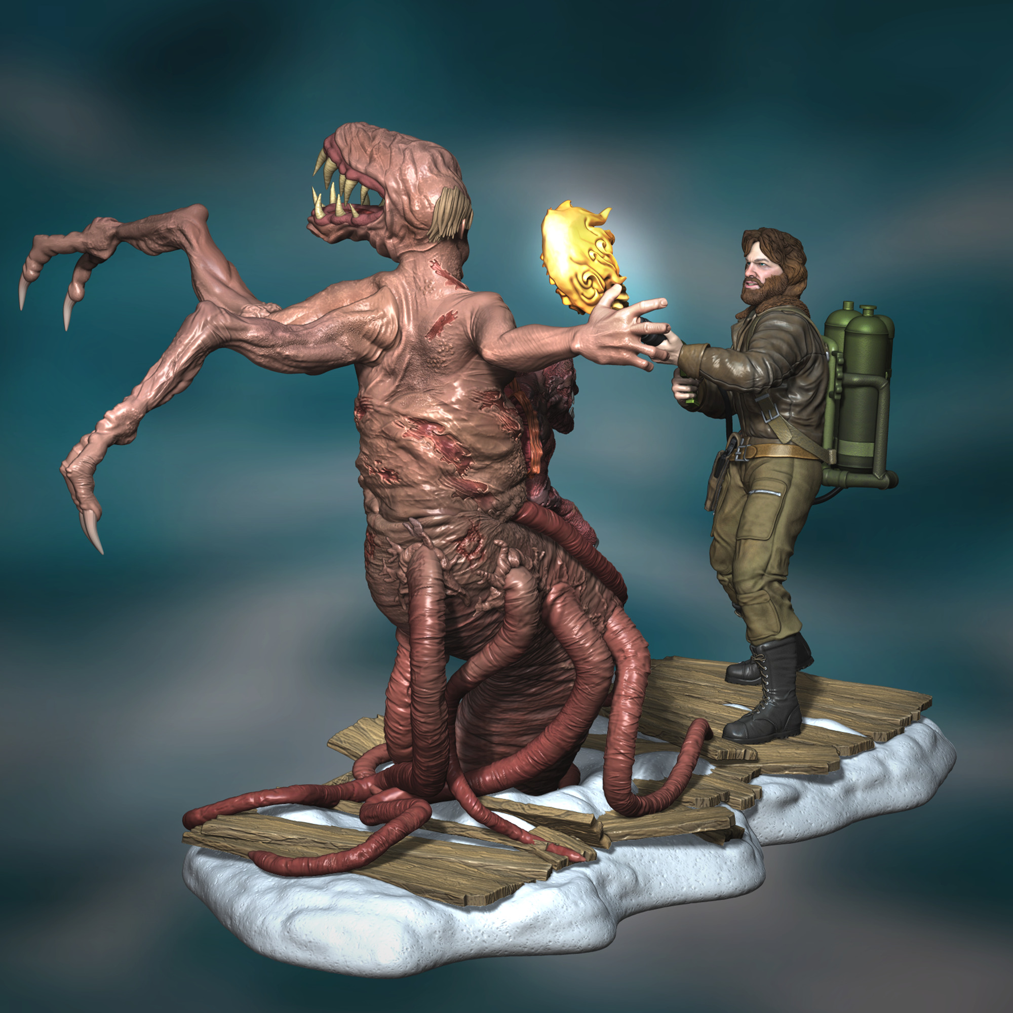 Macready vs The Thing 1982 3D print model_3
