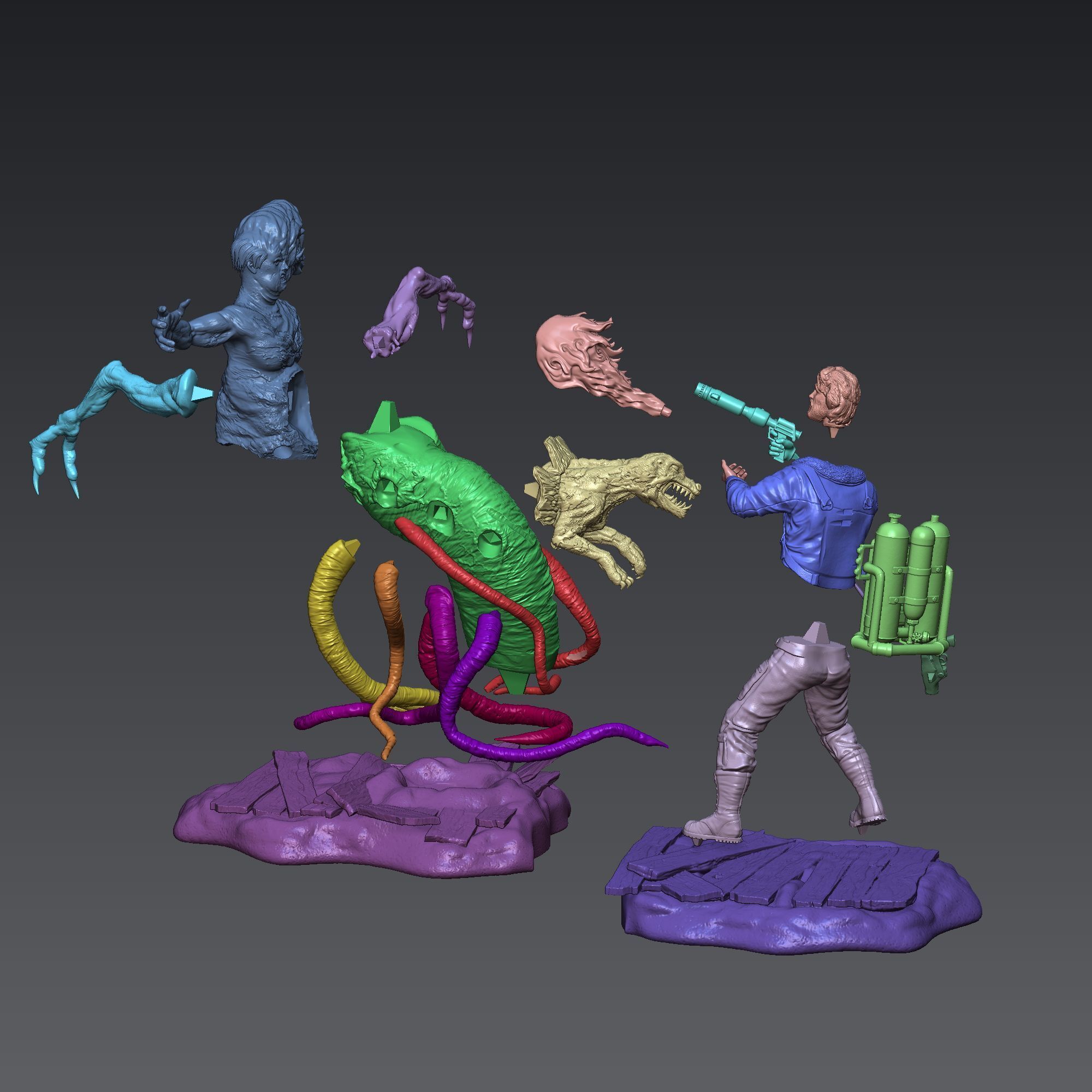 Macready vs The Thing 1982 3D print model_7