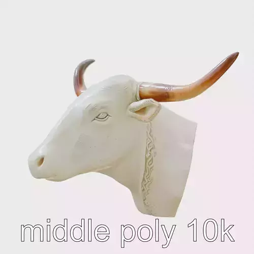 Majestic Longhorn Bull Bust Sculpture