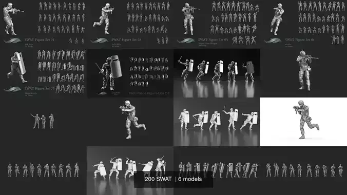 200 SWAT  3D Model Collection