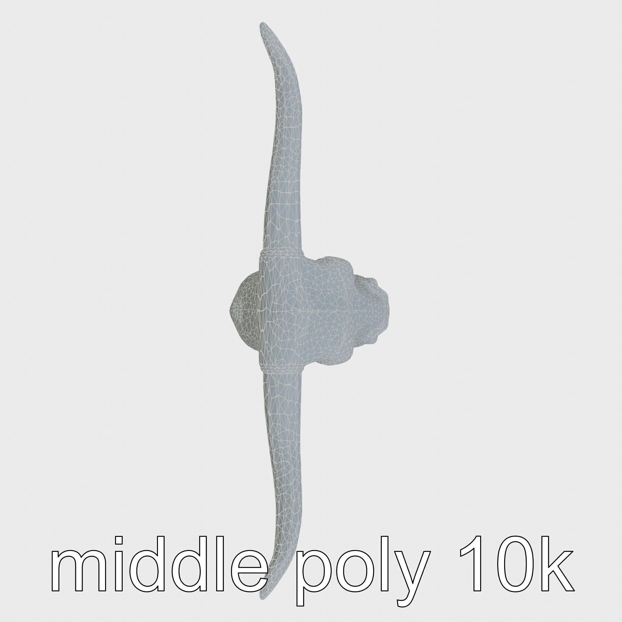 Lone Star Longhorn Bull Head Sculpture Low-poly 3D model_20