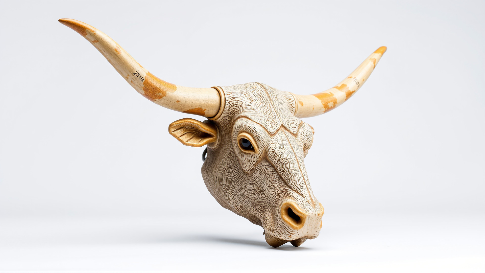 Lone Star Longhorn Bull Head Sculpture Low-poly 3D model_6