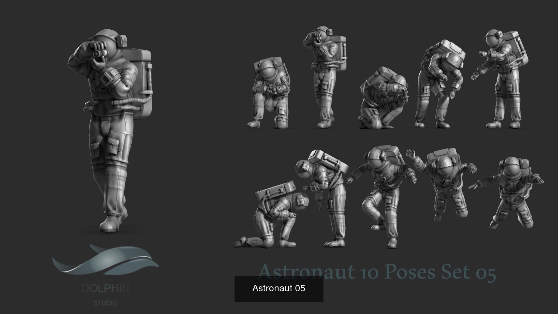 50 astronaut 3D Model Collection_5