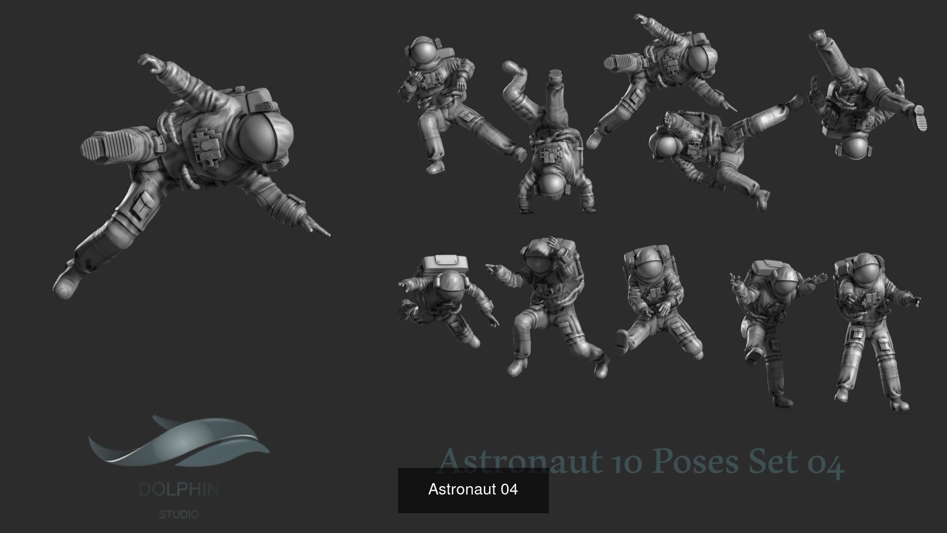 50 astronaut 3D Model Collection_4