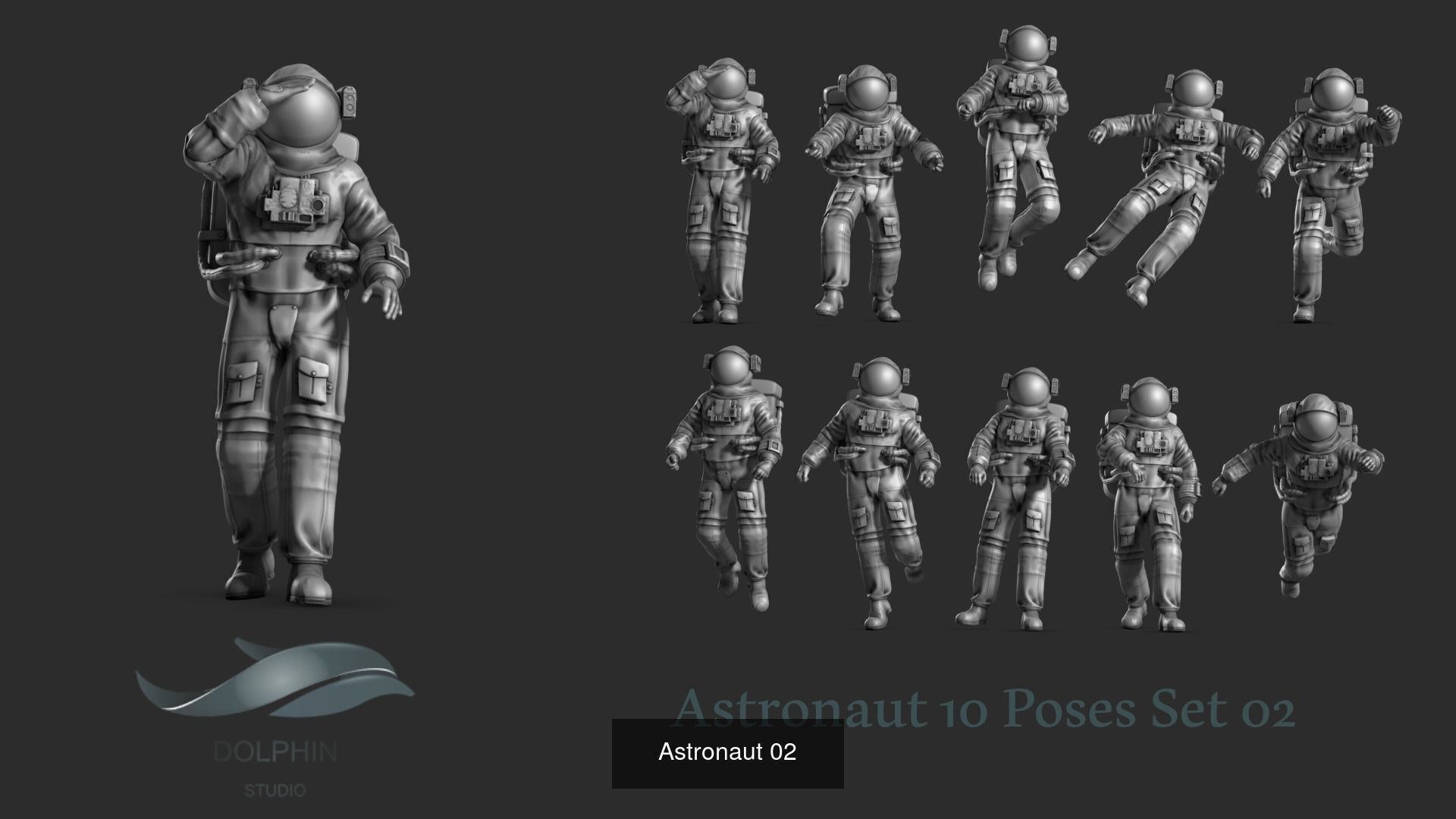 50 astronaut 3D Model Collection_2