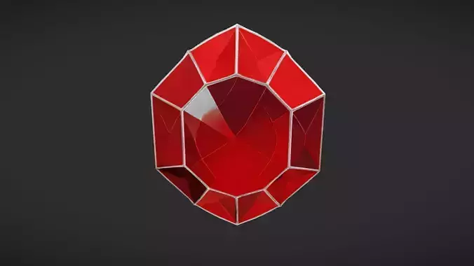 red gemstone
