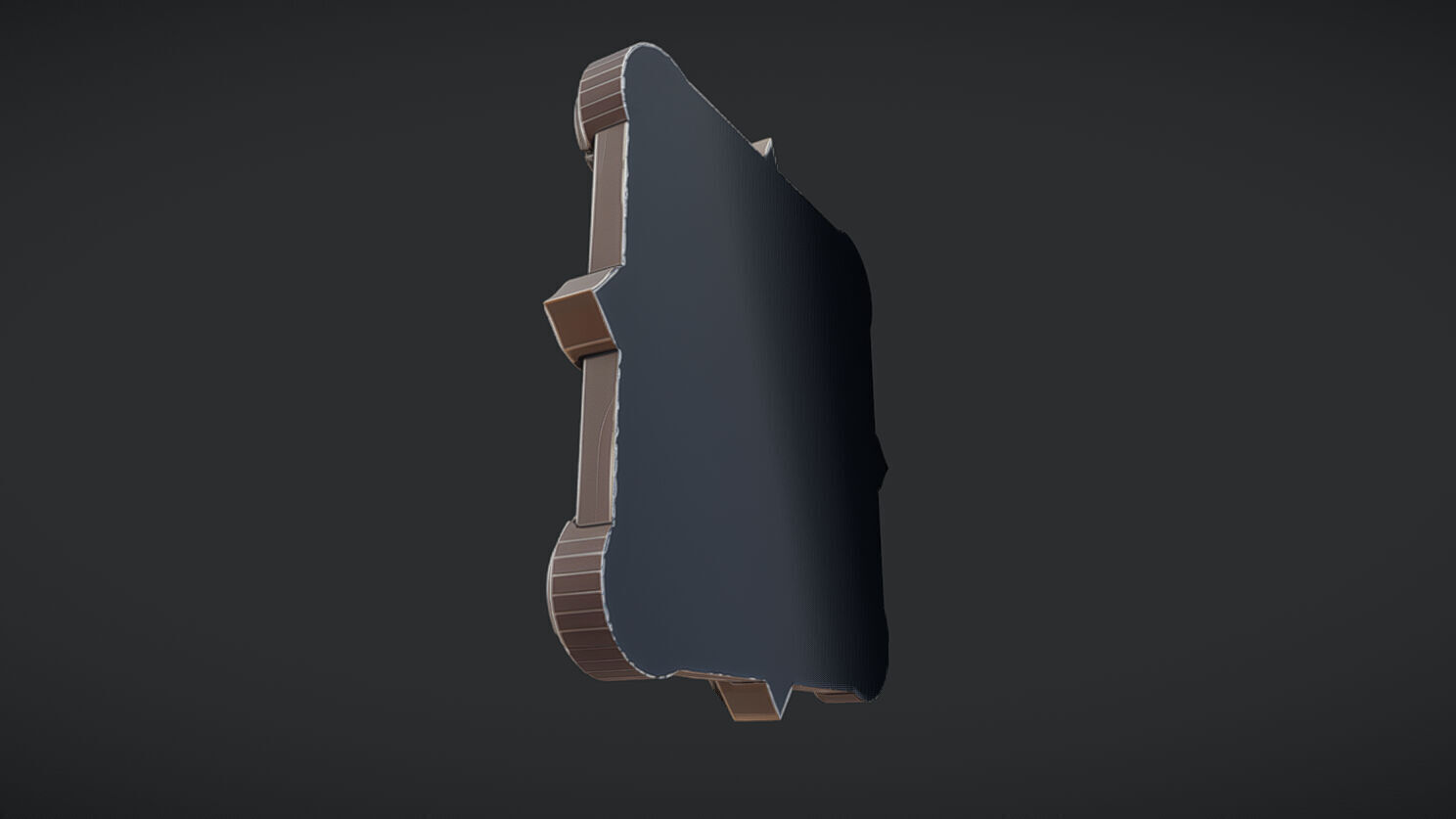 ornamental blue gem emblem 3D model_3