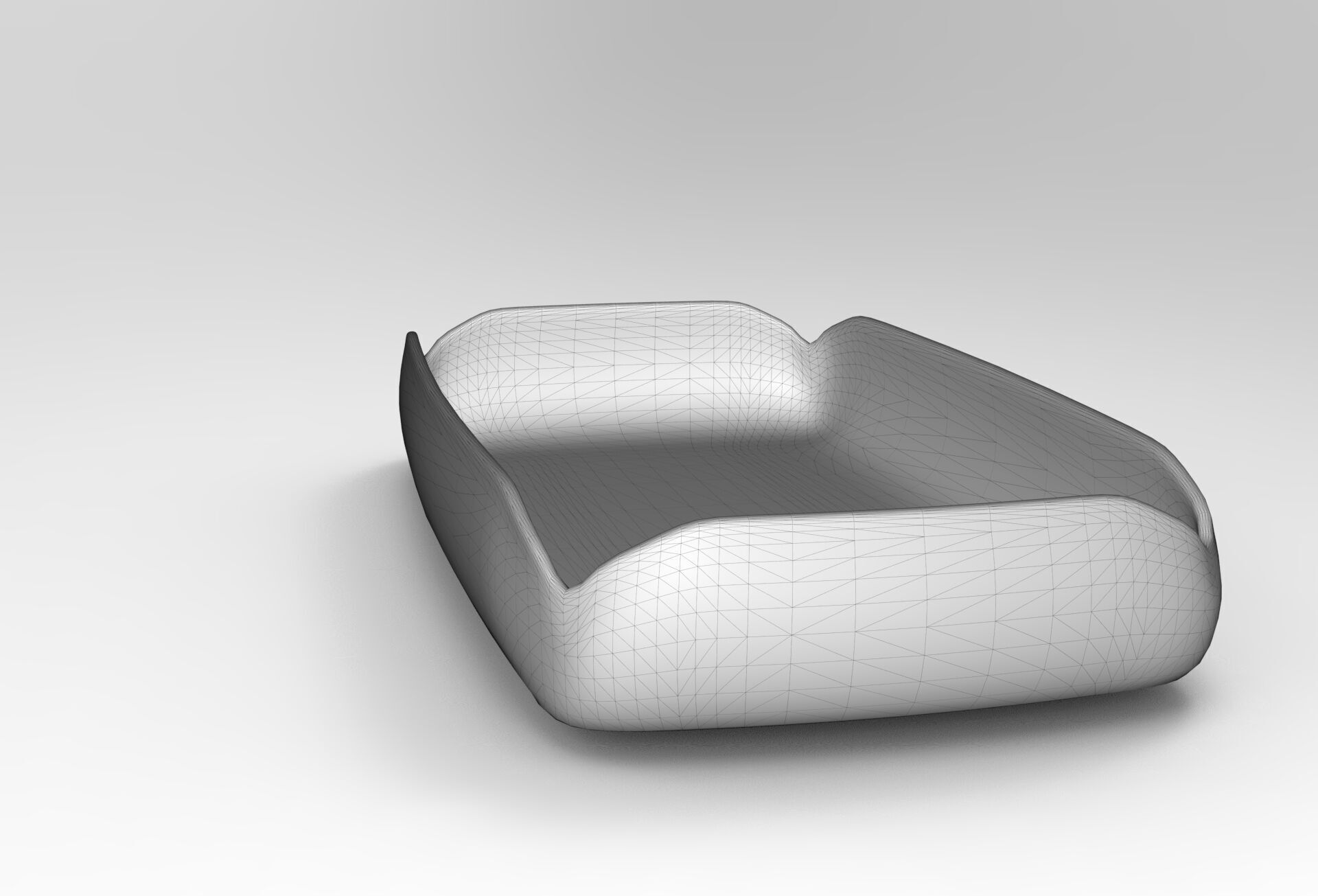 Tres Tray Low-poly 3D model_6