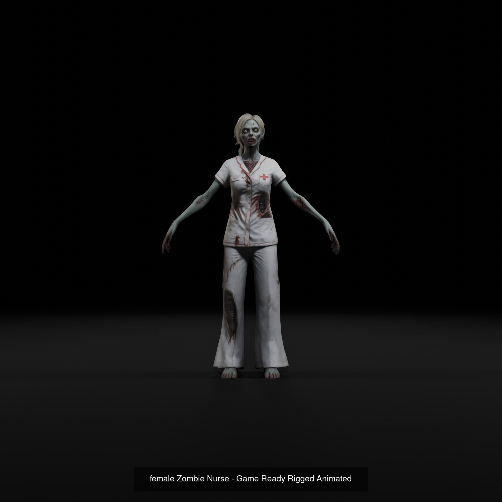 20 Animated Zombie Characters Game Ready Low Poly 3D Model Collection_19
