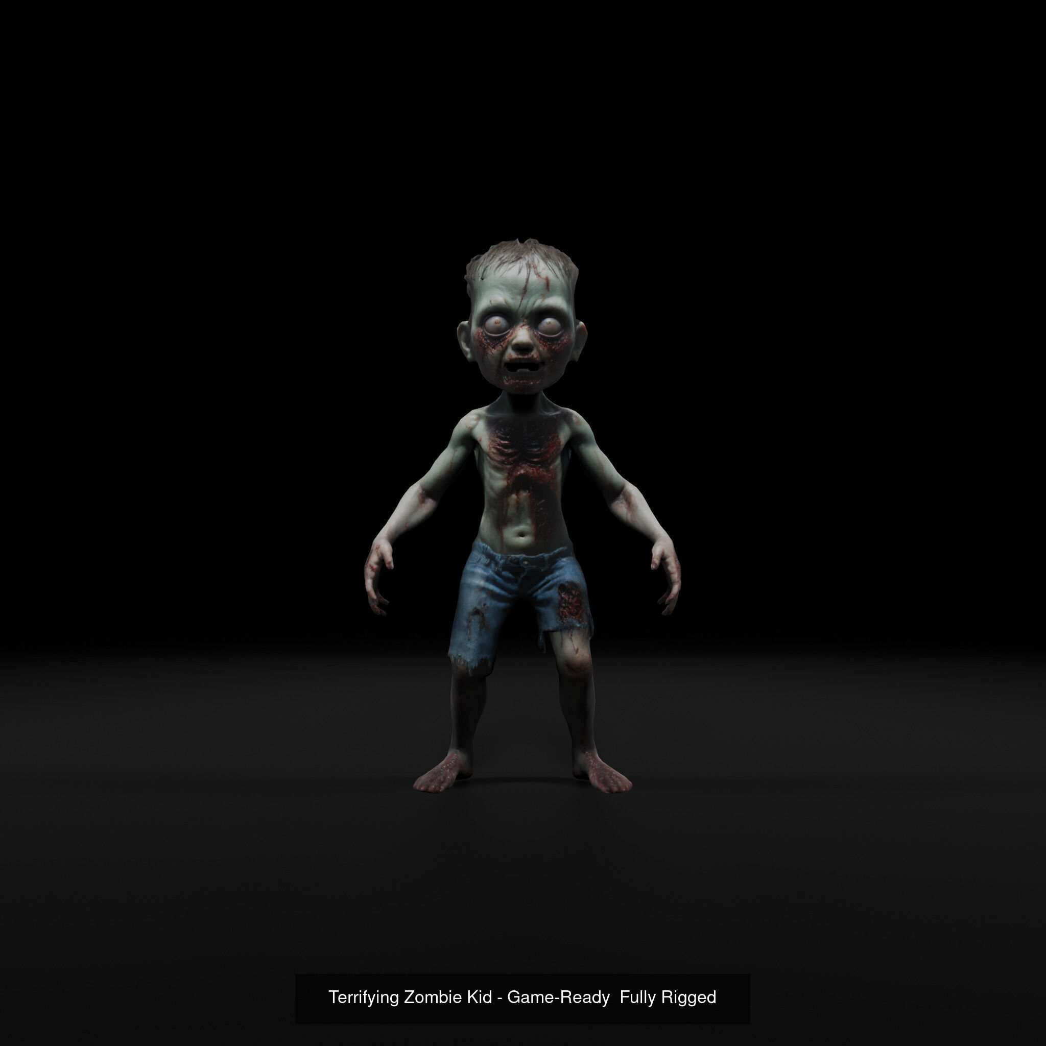 20 Animated Zombie Characters Game Ready Low Poly 3D Model Collection_11