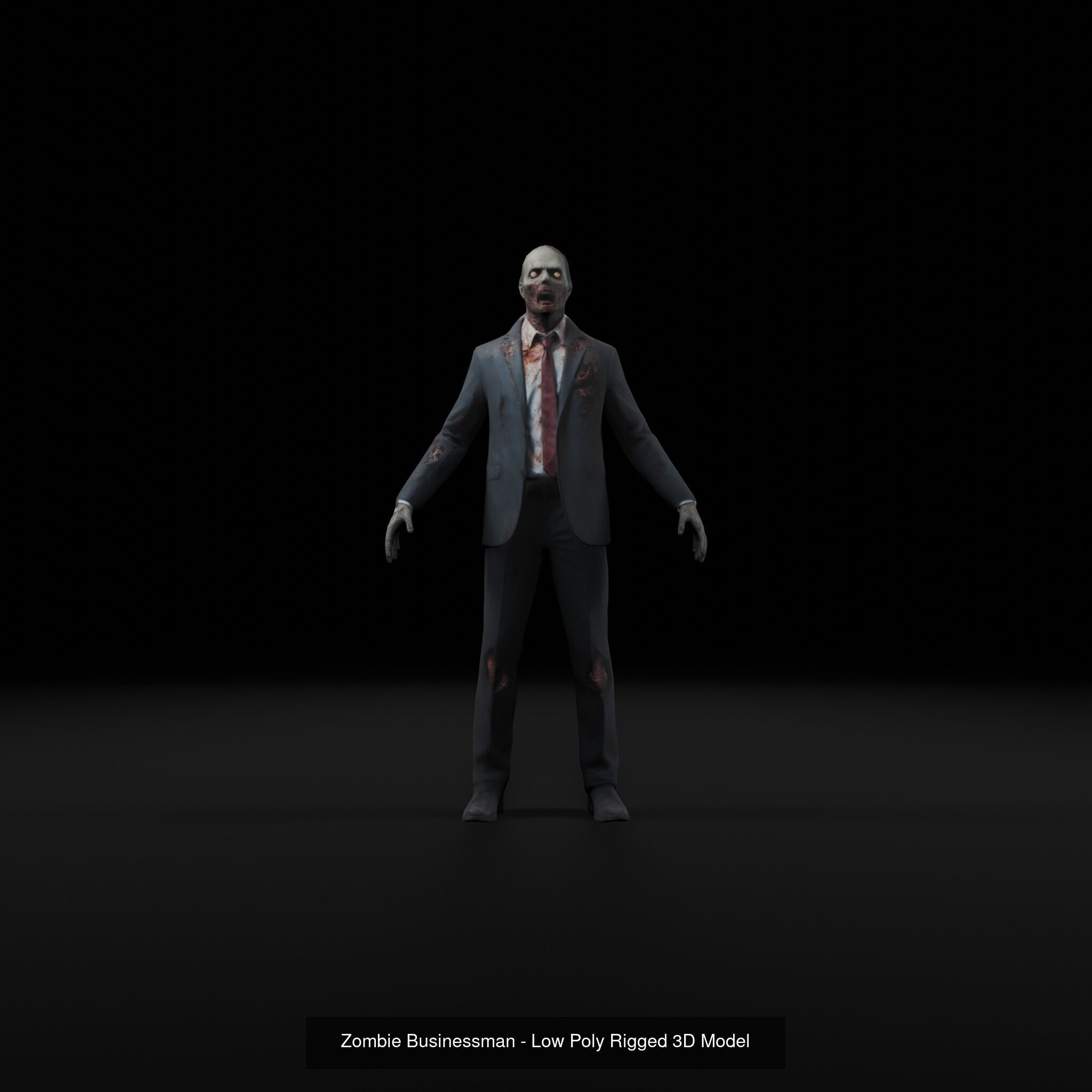 20 Animated Zombie Characters Game Ready Low Poly 3D Model Collection_18