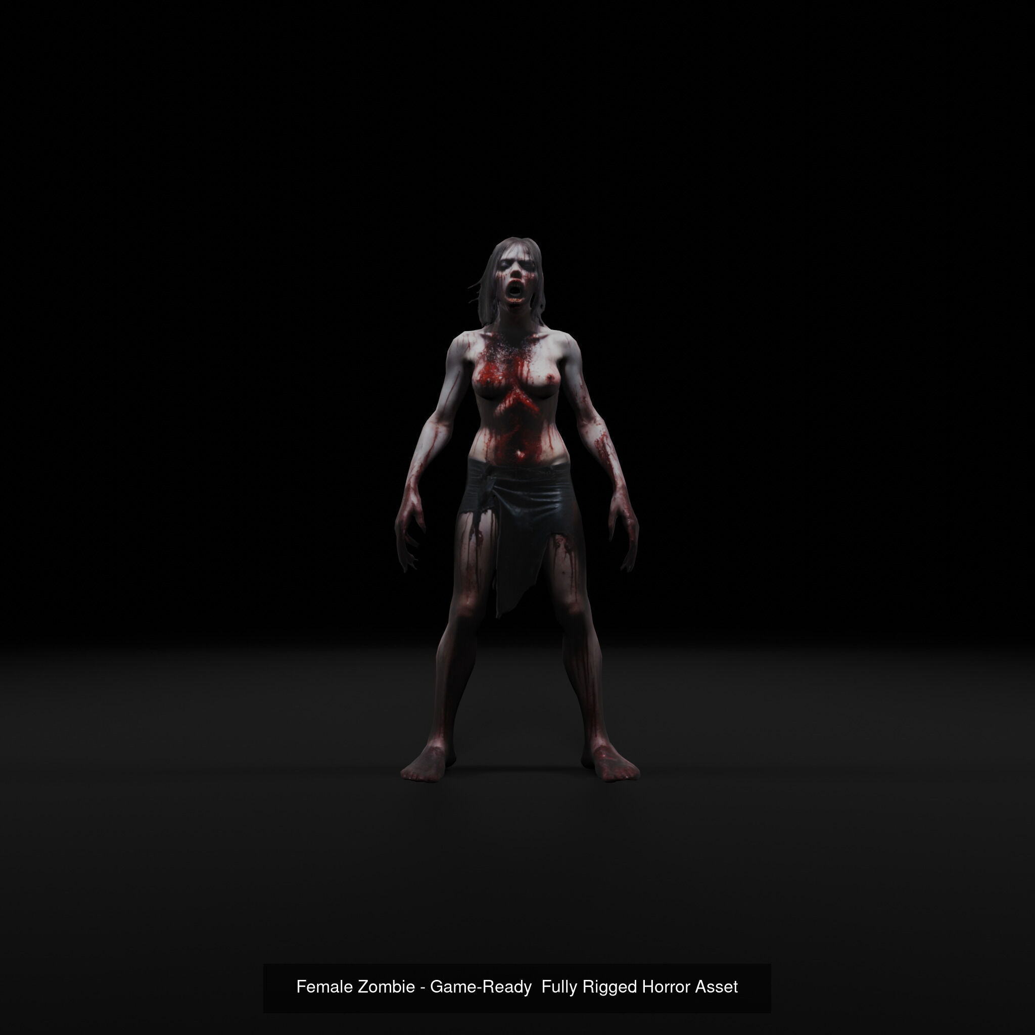 20 Animated Zombie Characters Game Ready Low Poly 3D Model Collection_13