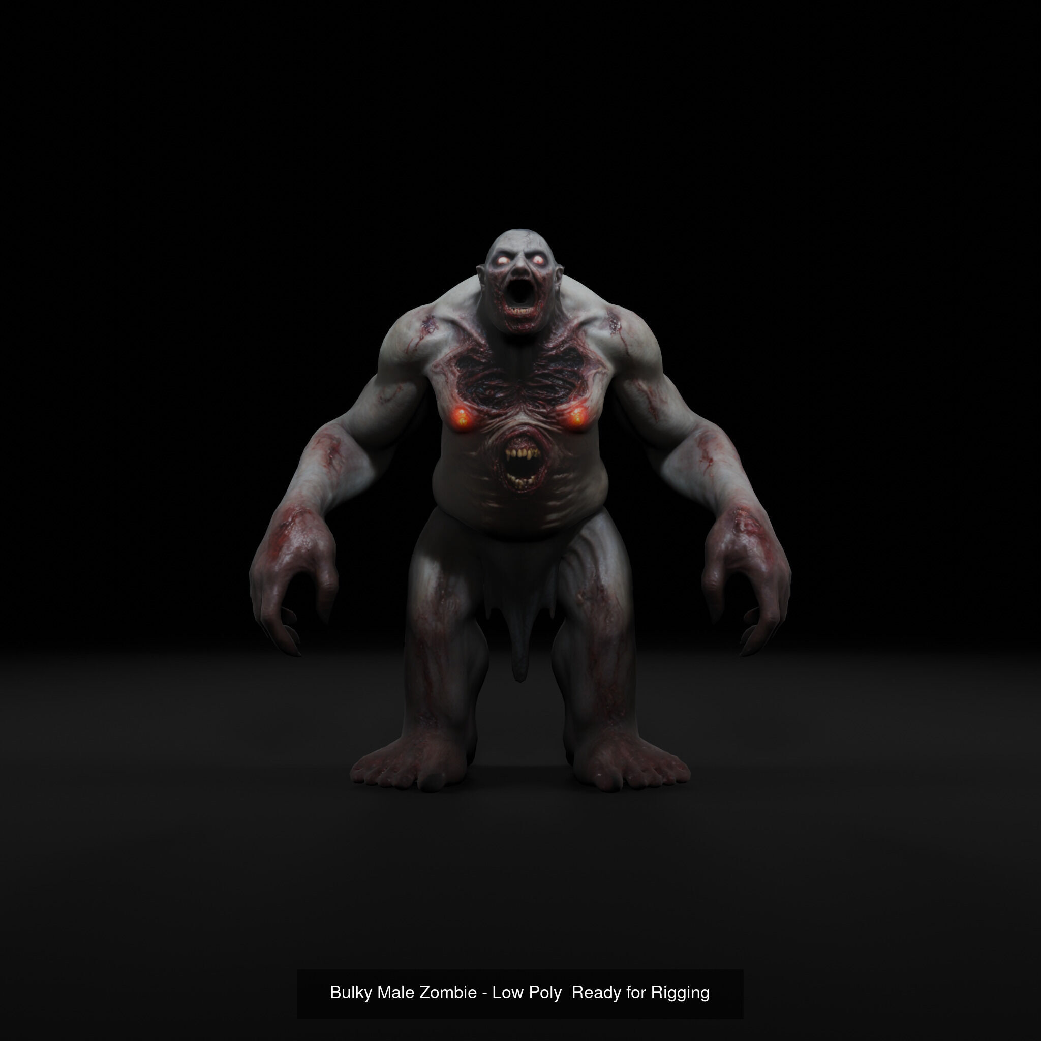 20 Animated Zombie Characters Game Ready Low Poly 3D Model Collection_6