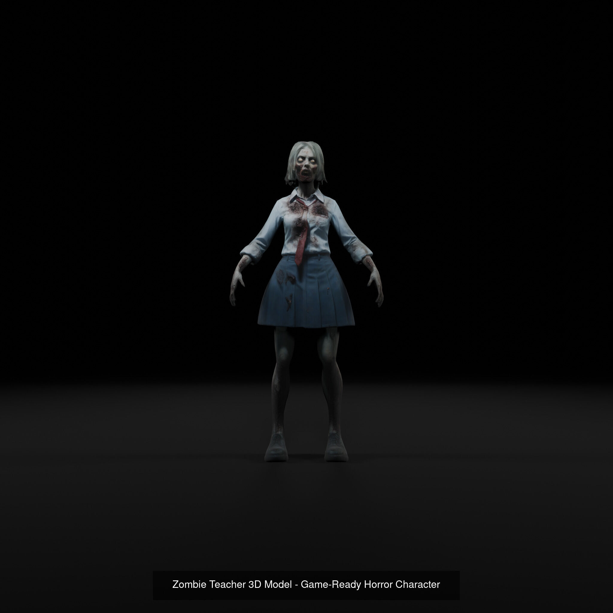 20 Animated Zombie Characters Game Ready Low Poly 3D Model Collection_14