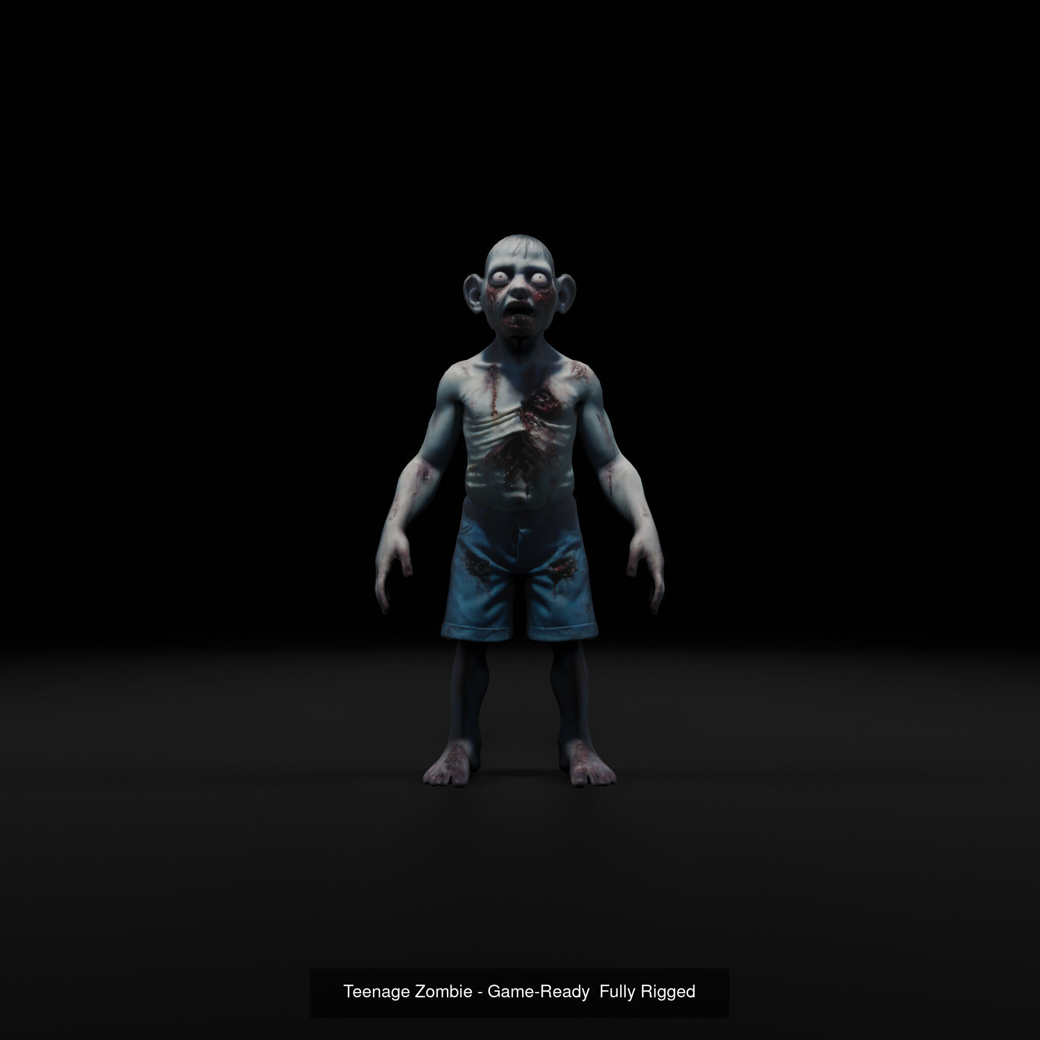 20 Animated Zombie Characters Game Ready Low Poly 3D Model Collection_12