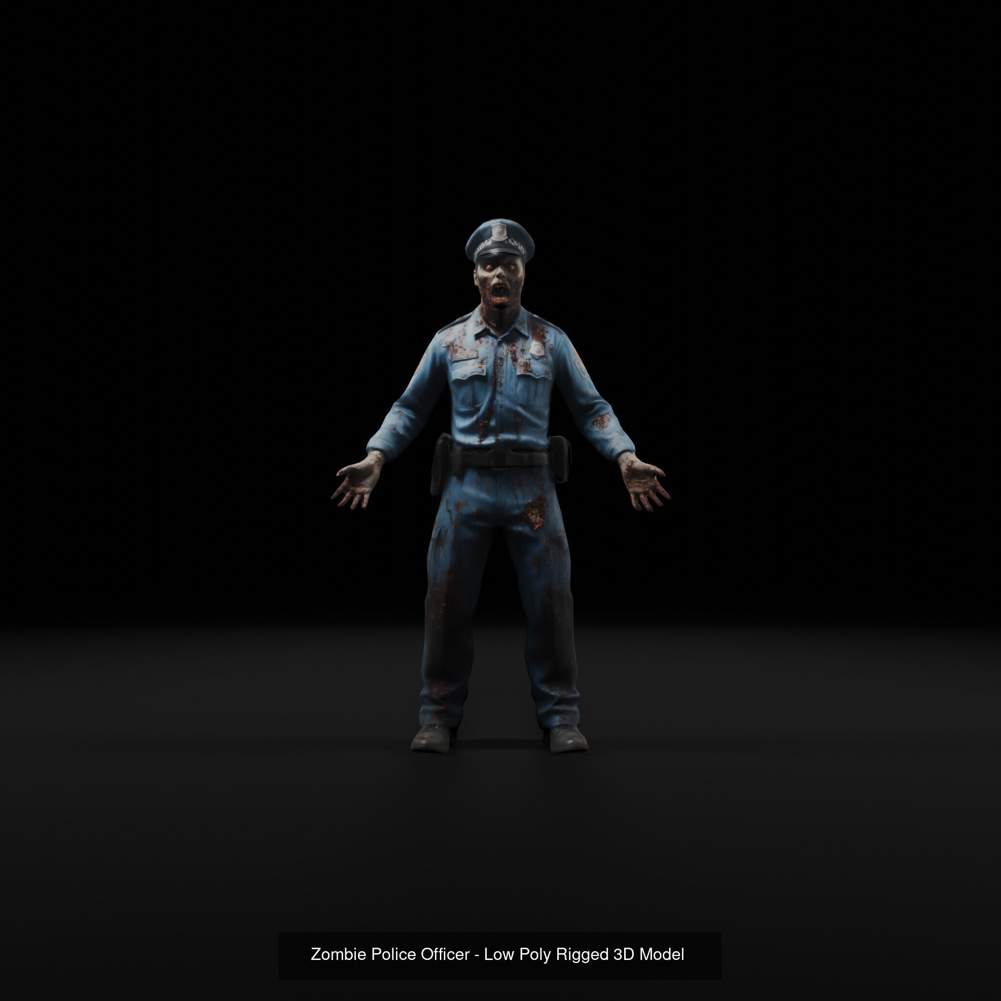 20 Animated Zombie Characters Game Ready Low Poly 3D Model Collection_15