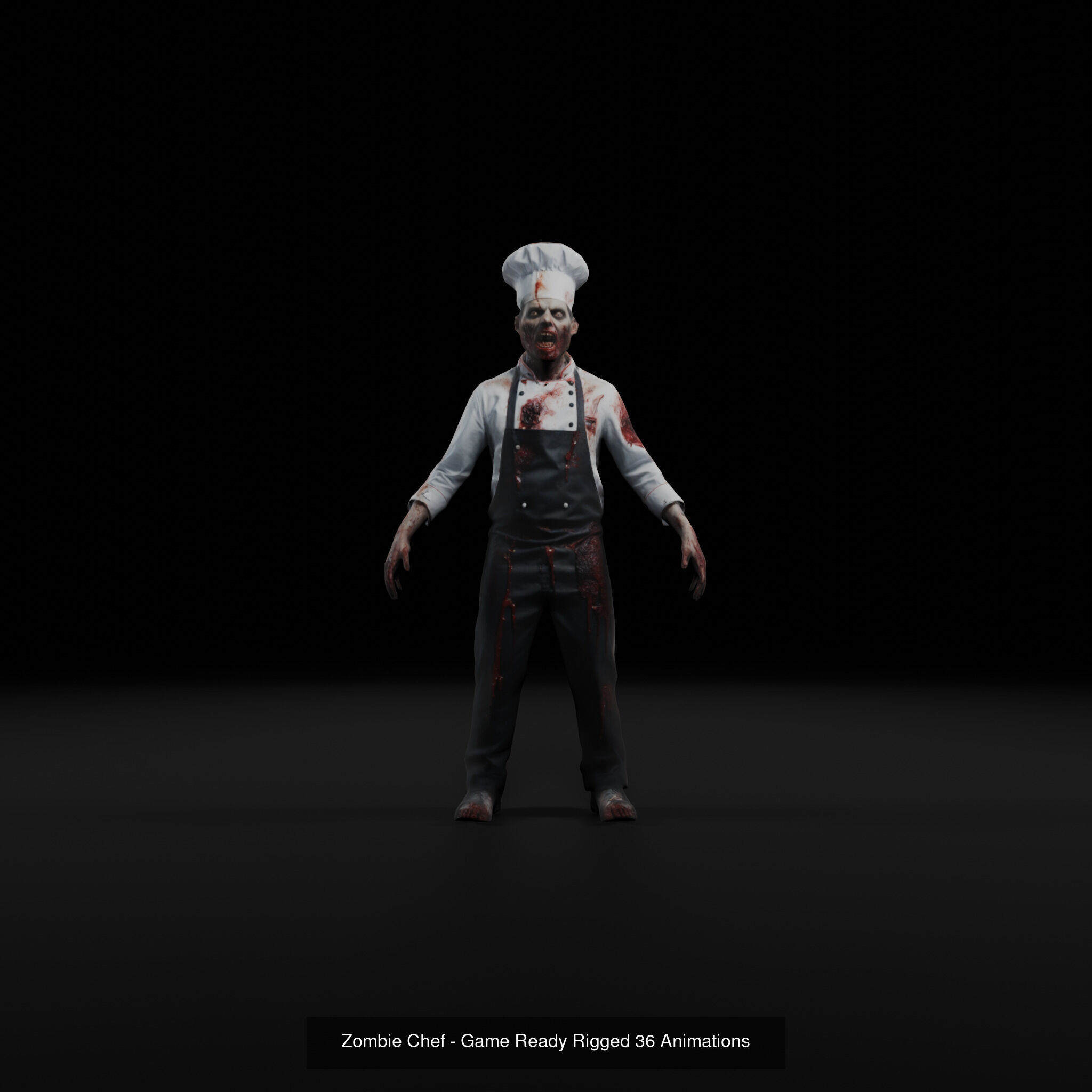 20 Animated Zombie Characters Game Ready Low Poly 3D Model Collection_21