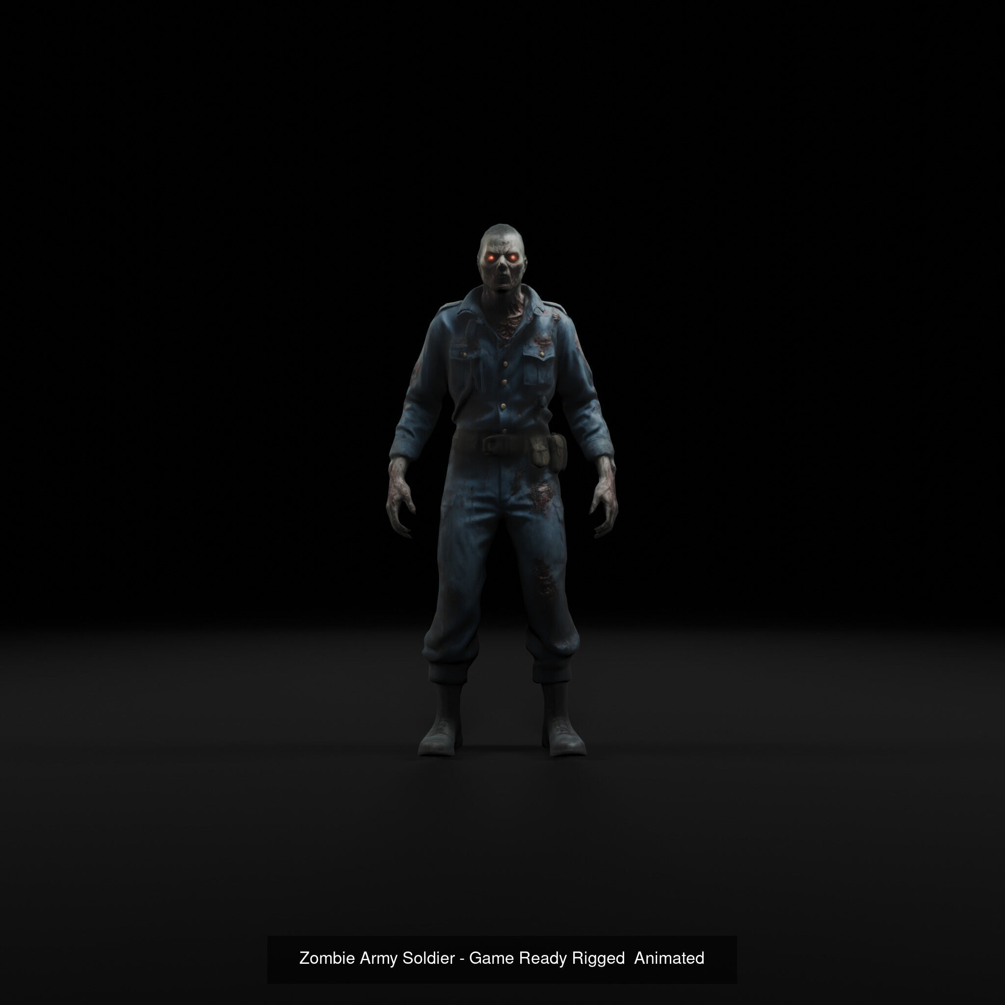 20 Animated Zombie Characters Game Ready Low Poly 3D Model Collection_24