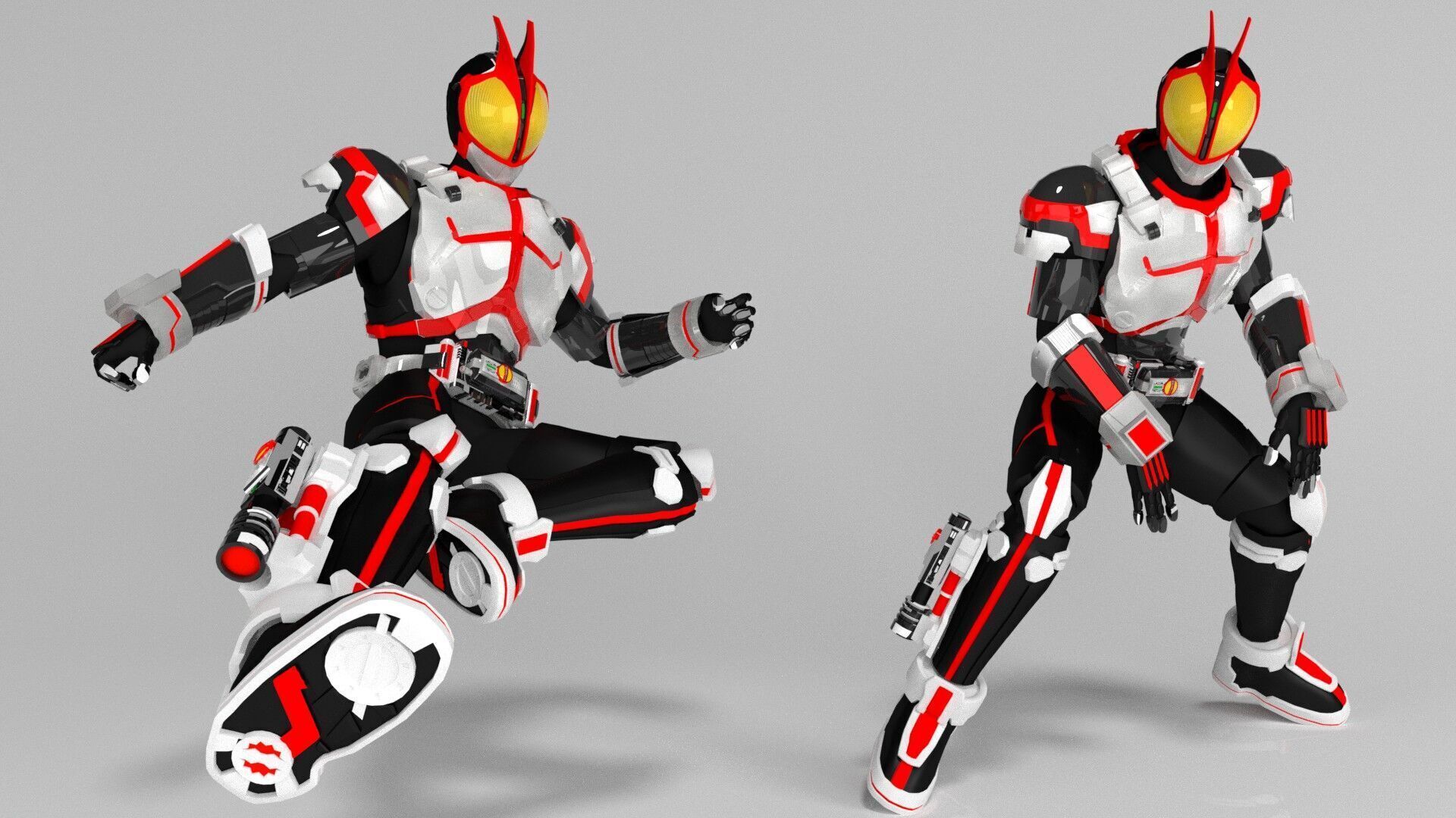 kamen rider faiz 3D model rigged | CGTrader