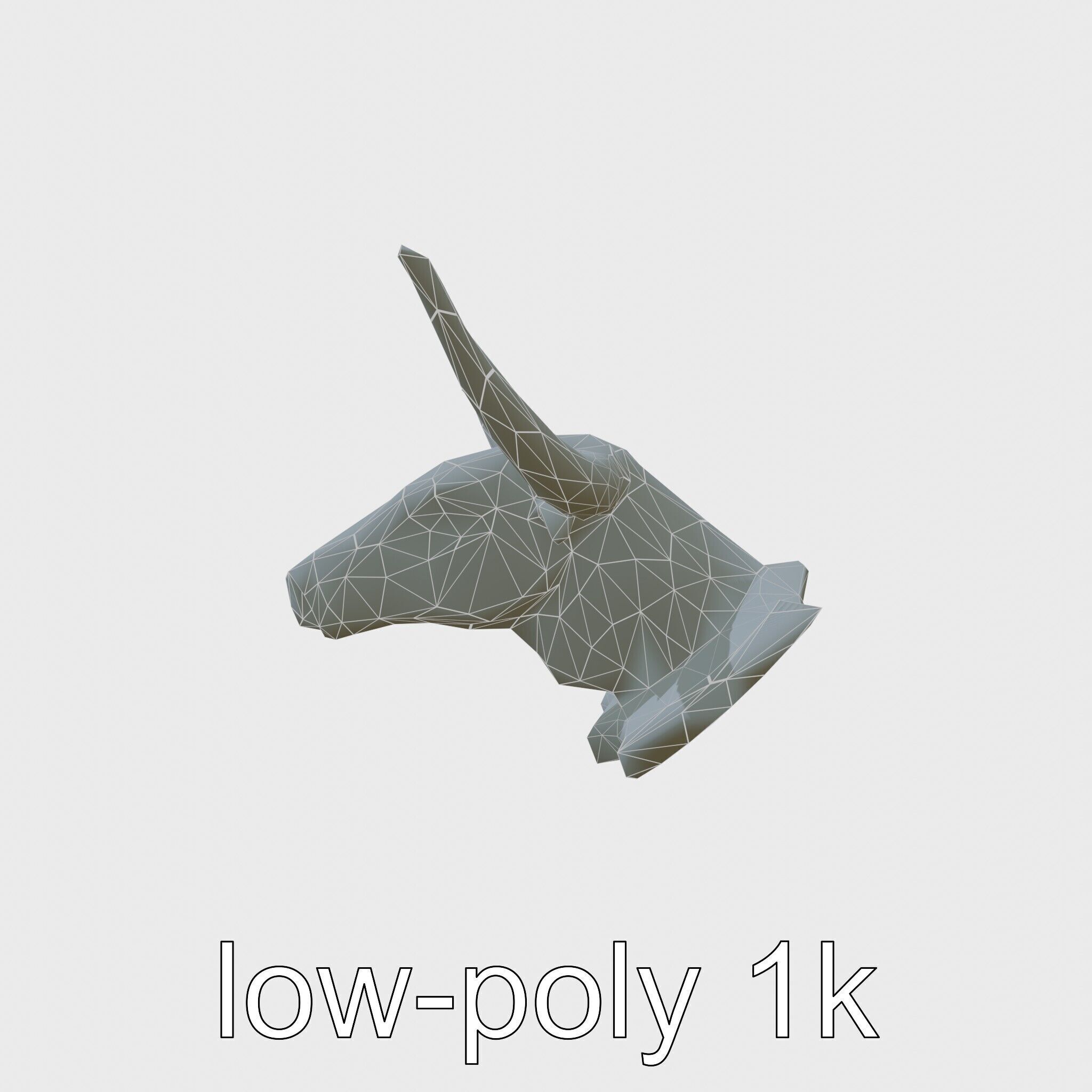 Longhorn Bull Trophy Western Heritage Model Low-poly 3D model_28