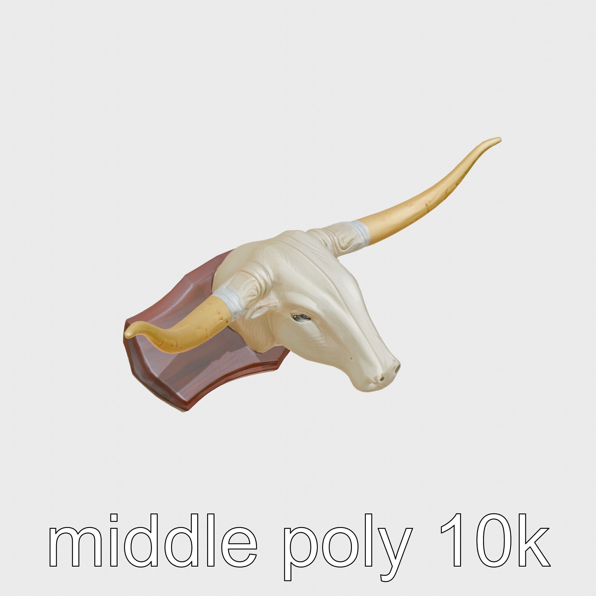 Longhorn Bull Trophy Western Heritage Model Low-poly 3D model_20