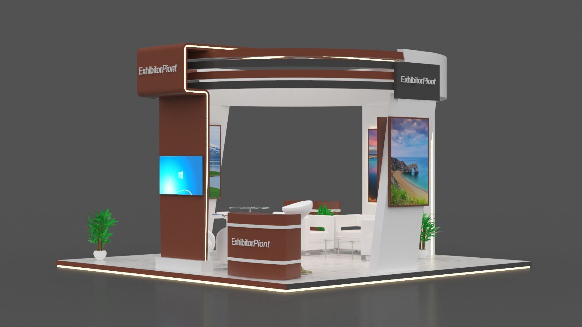 Exhibition Stand Idea Round 3D model_2
