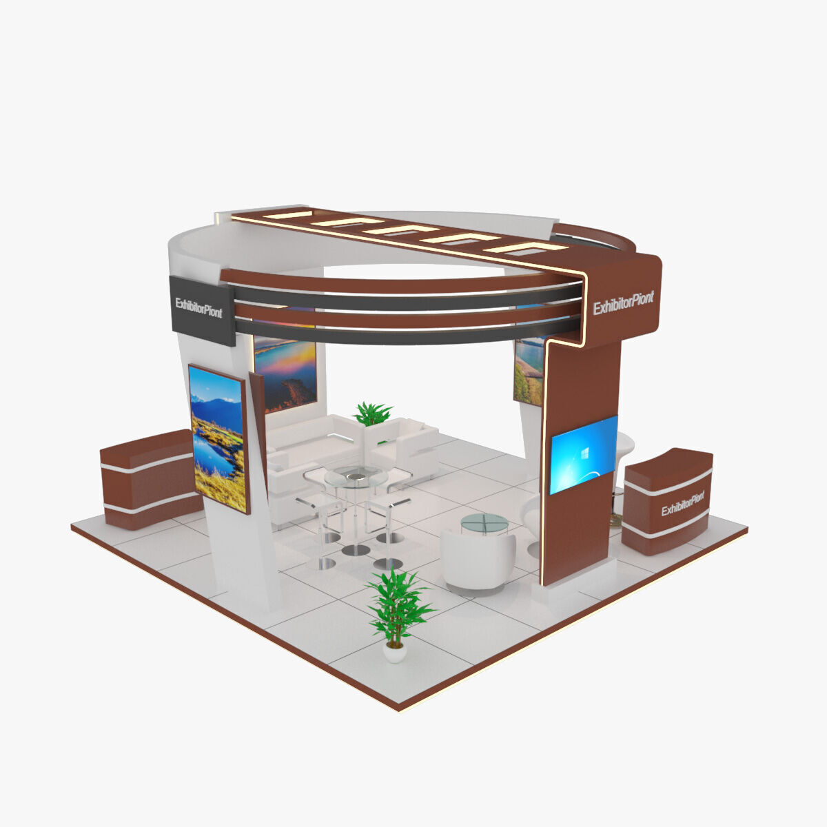 Exhibition Stand Idea Round 3D model_5