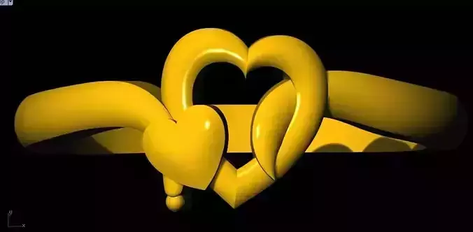 Heart Ring 3dm file