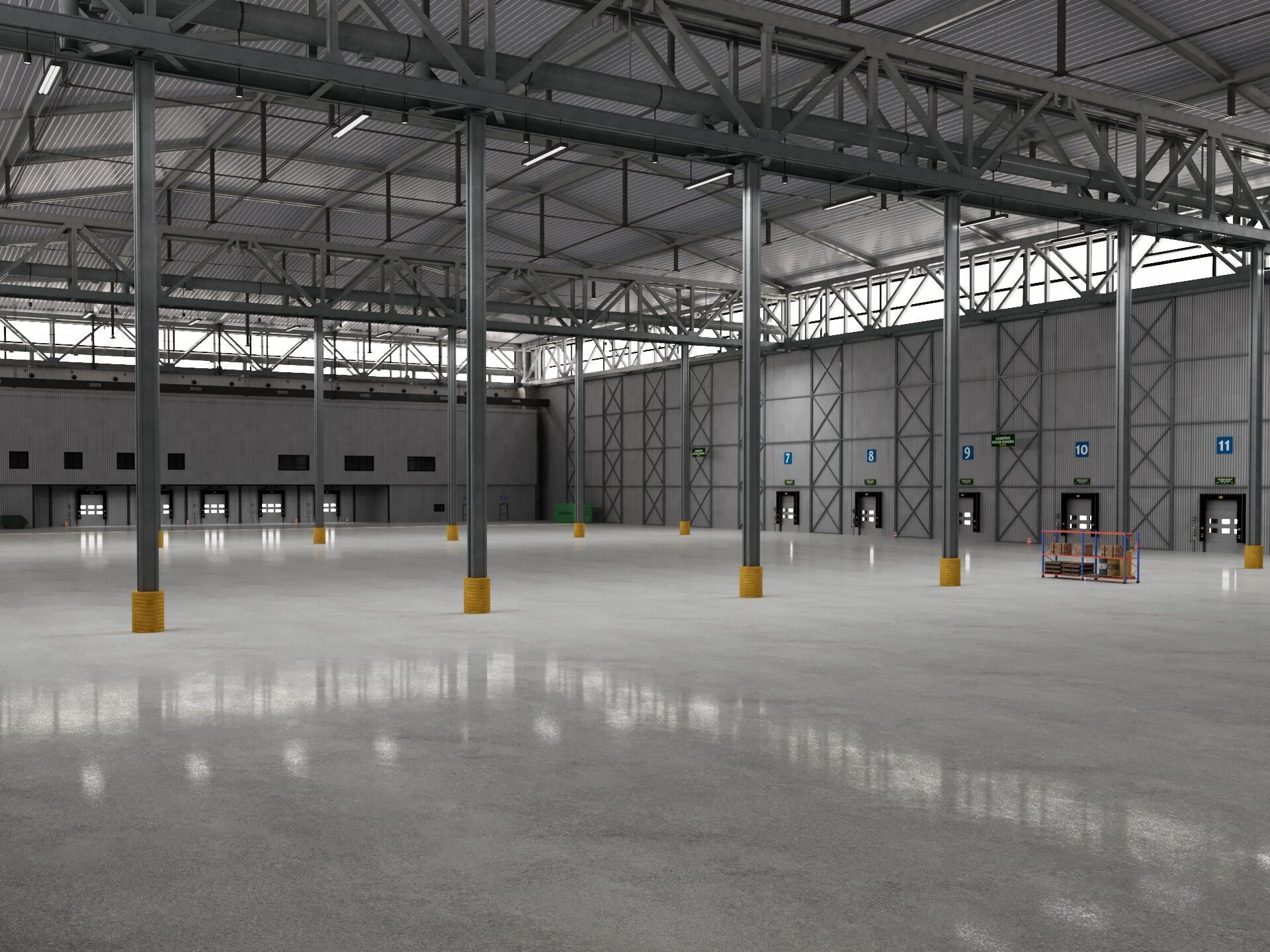 Warehouse Logistic 10 interior and exterior 3D model_4