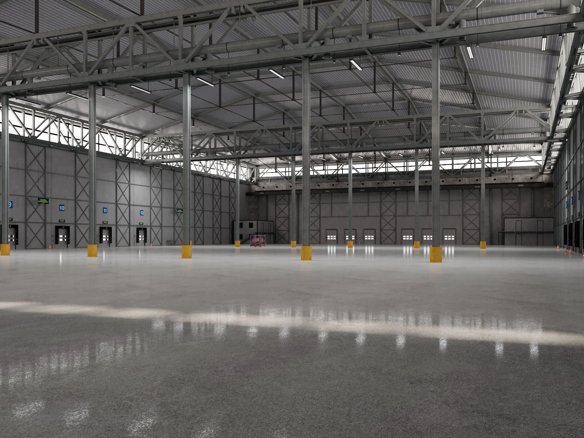 Warehouse Logistic 10 interior and exterior 3D model_5