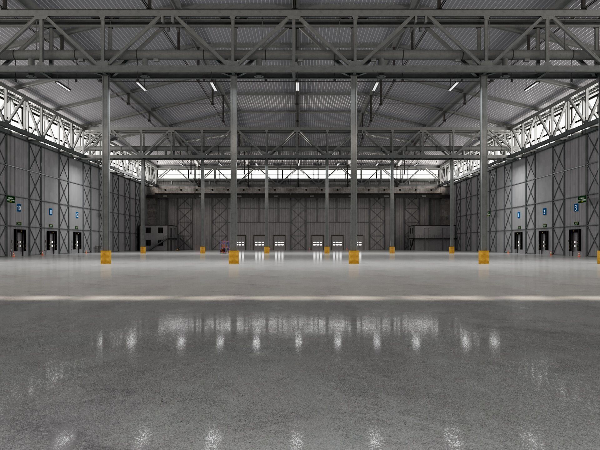 Warehouse Logistic 10 interior and exterior 3D model_6