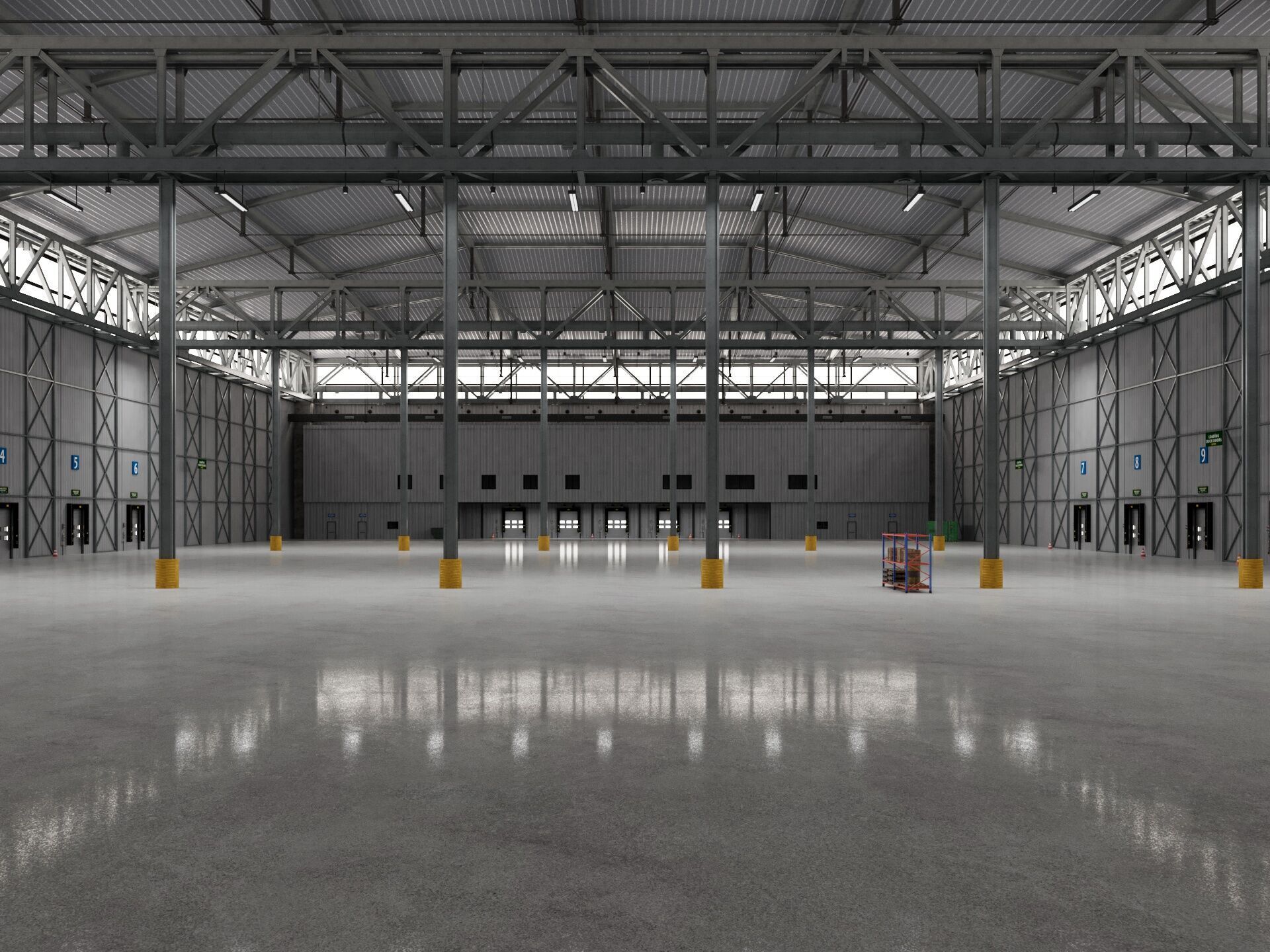 Warehouse Logistic 10 interior and exterior 3D model_2