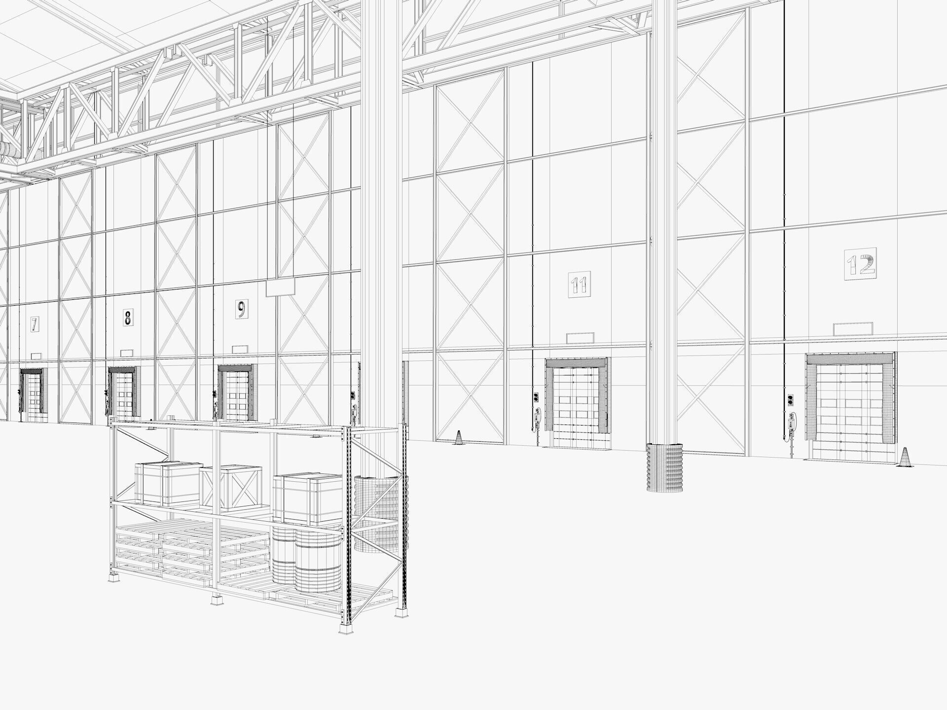 Warehouse Logistic 10 interior and exterior 3D model_20