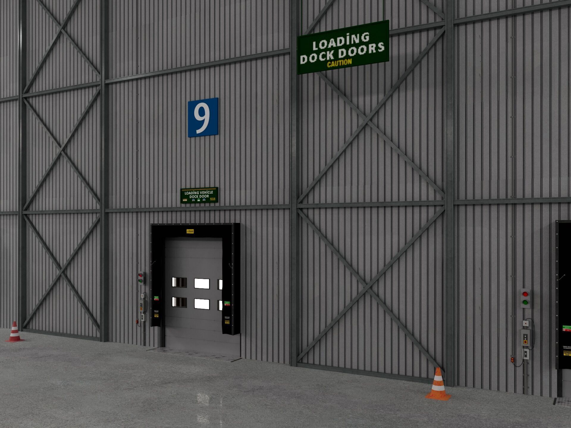 Warehouse Logistic 10 interior and exterior 3D model_9
