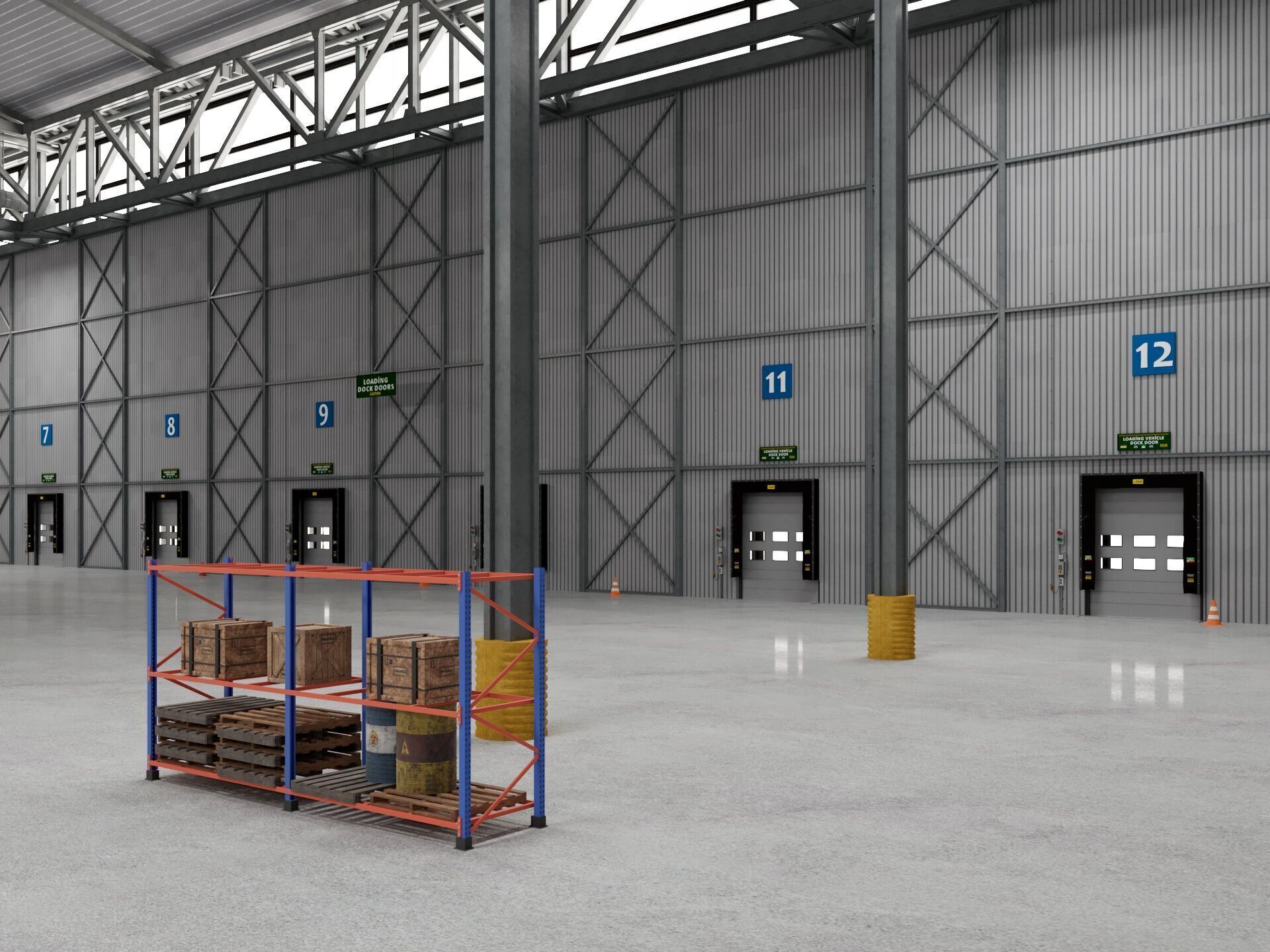 Warehouse Logistic 10 interior and exterior 3D model_8