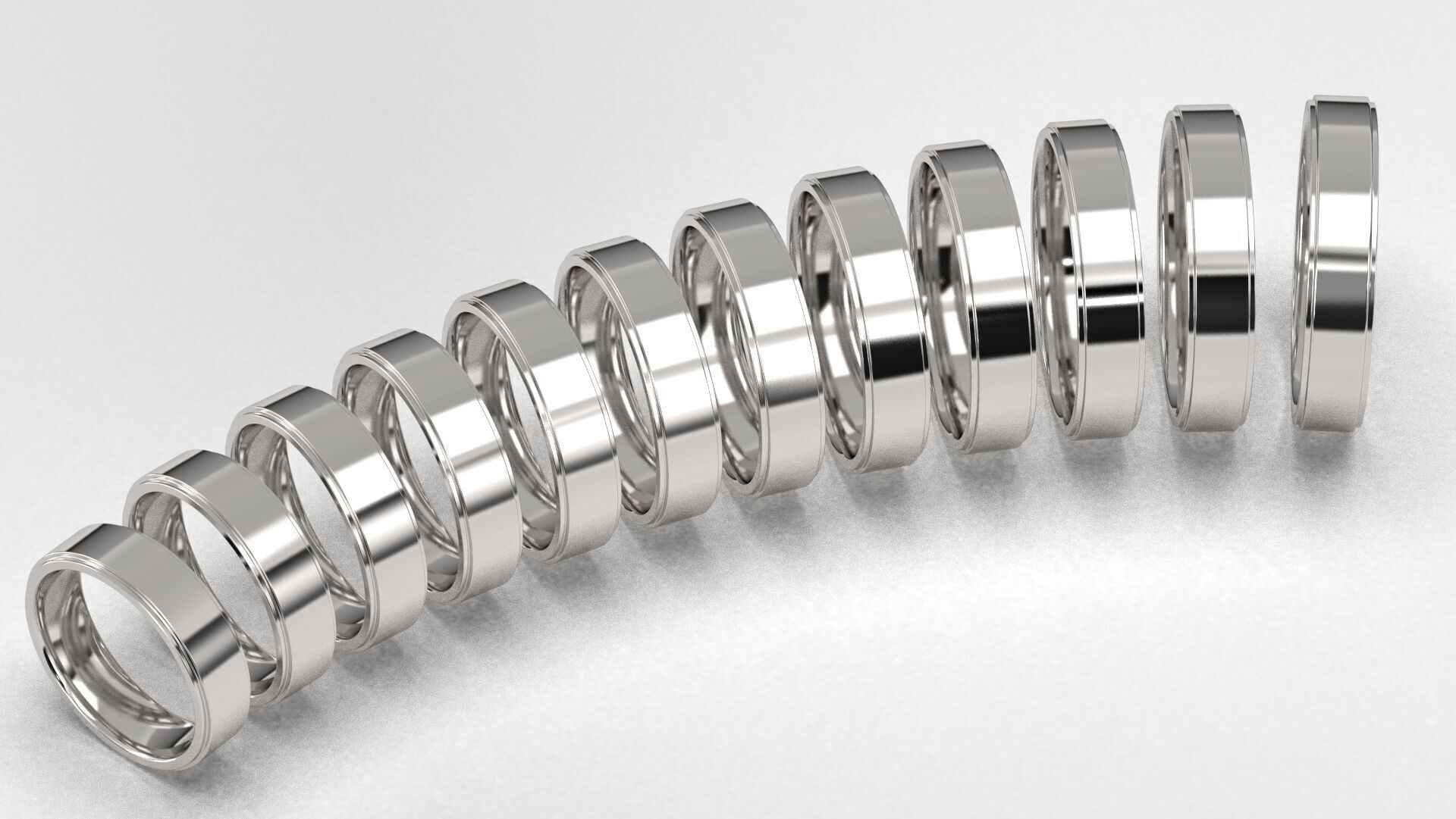 Band Ring for Men print model 3D R0141-W 5mm 3D print model_1