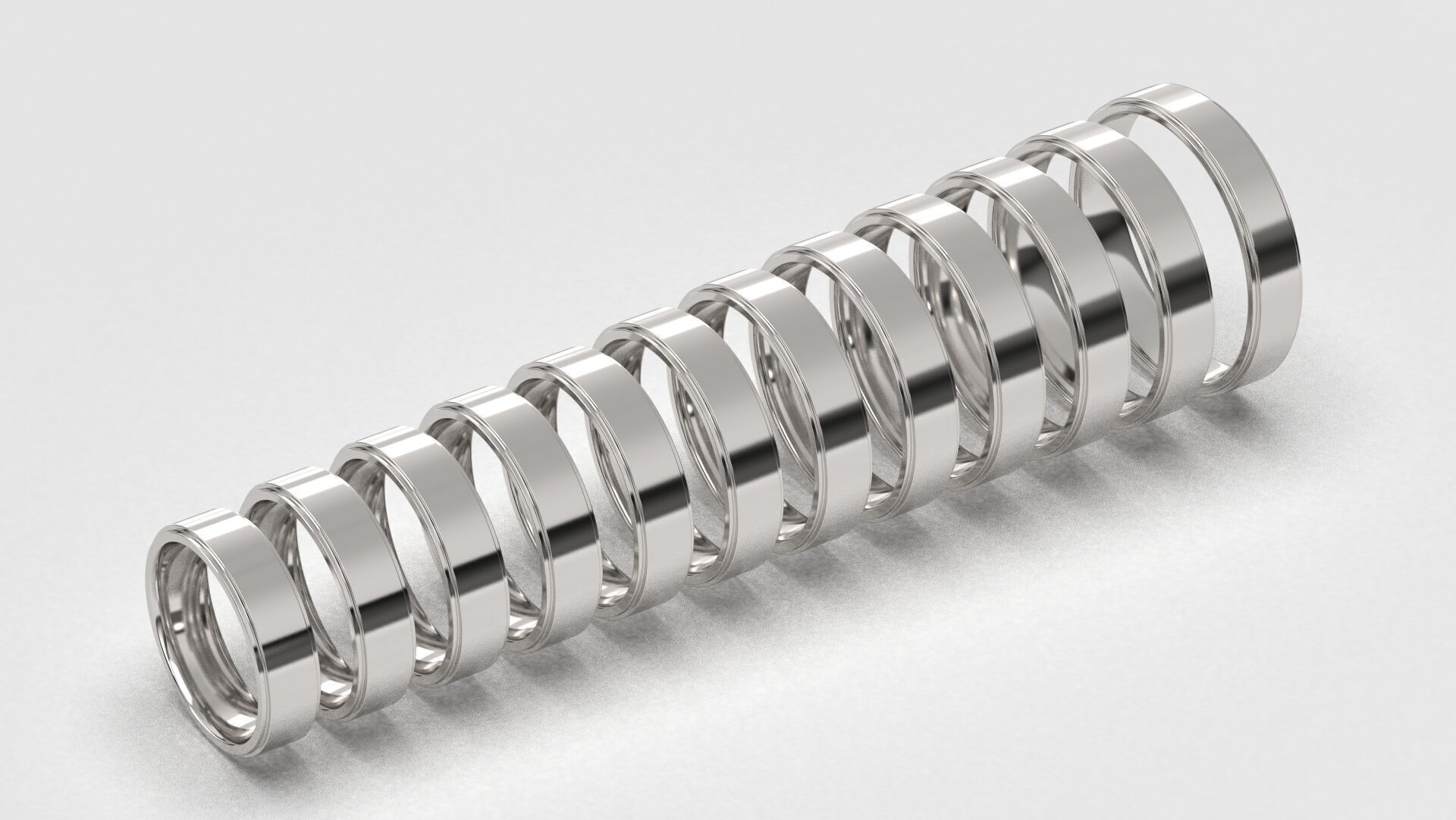 Band Ring for Men print model 3D R0141-W 5mm 3D print model_4