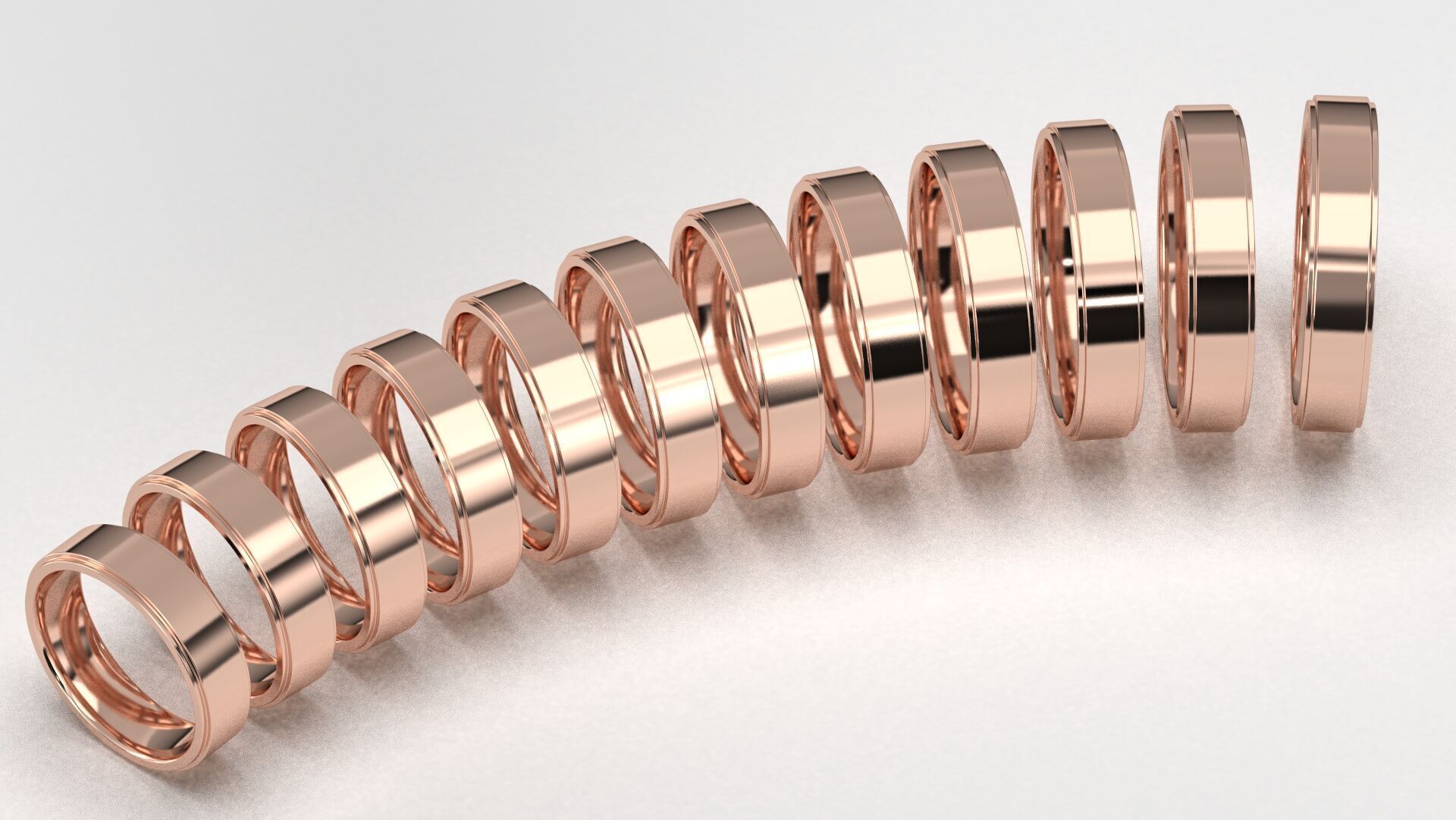 Band Ring for Men print model 3D R0141-W 5mm 3D print model_2