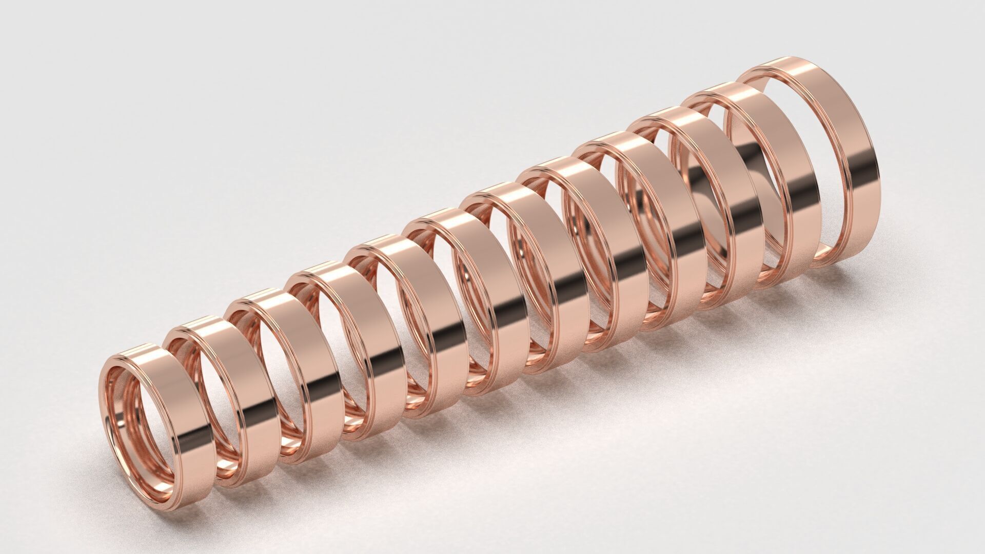 Band Ring for Men print model 3D R0141-W 5mm 3D print model_5