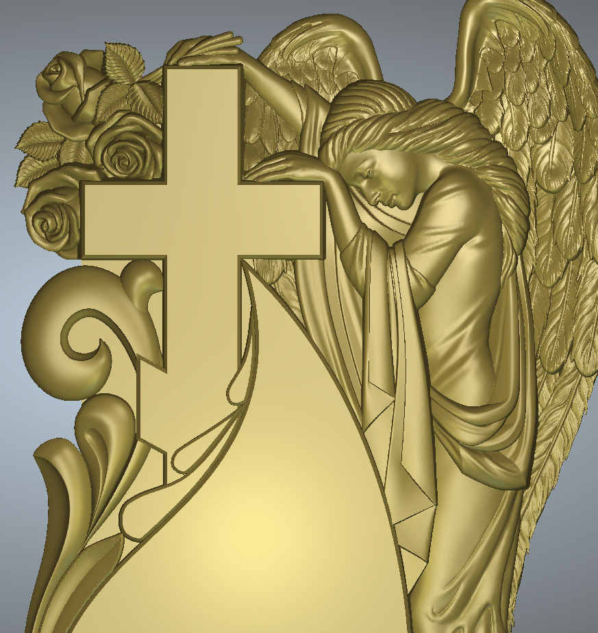 Angel Tombstone 3D model 3D model_1