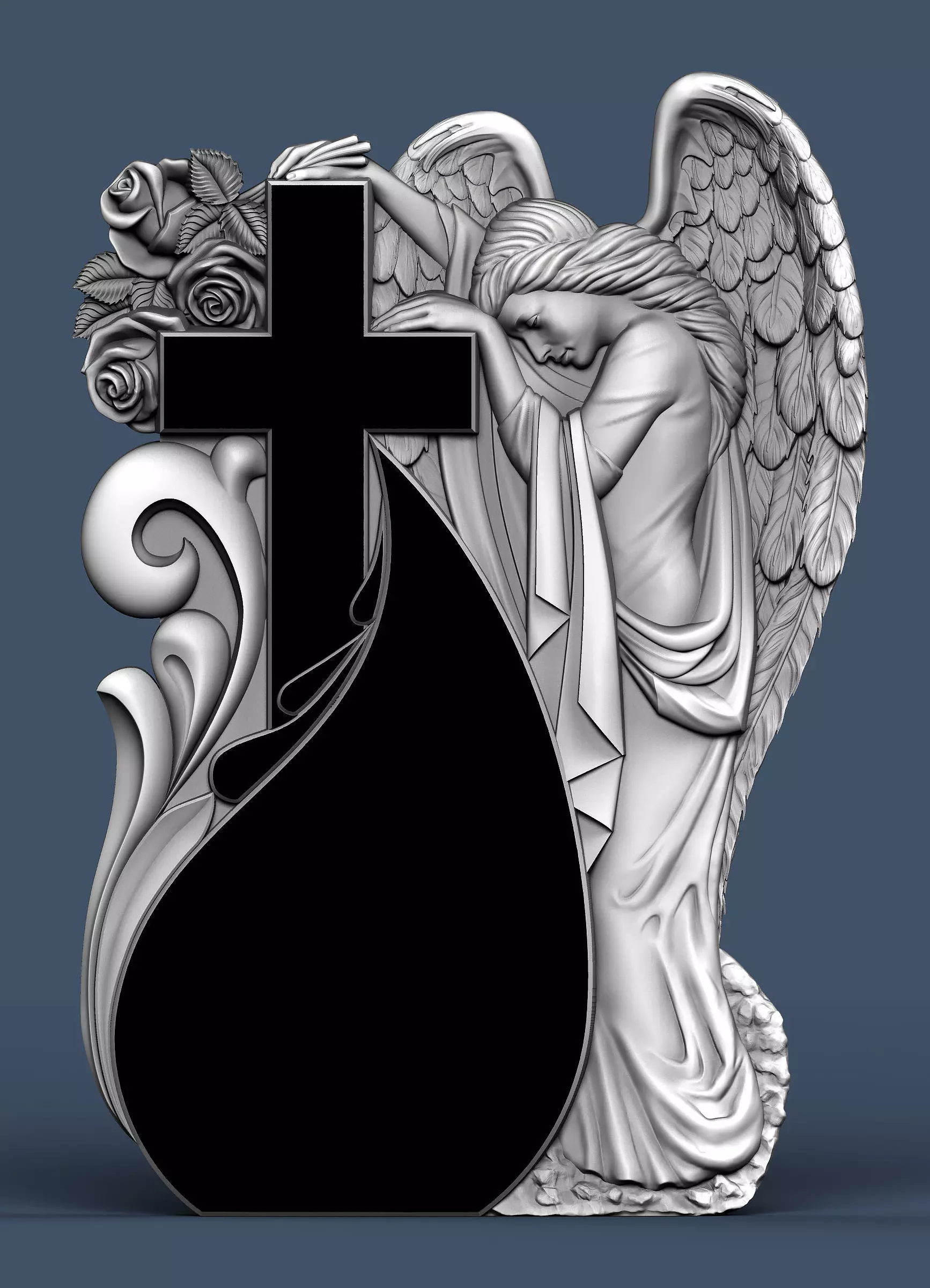 Angel Tombstone 3D model 3D model_0