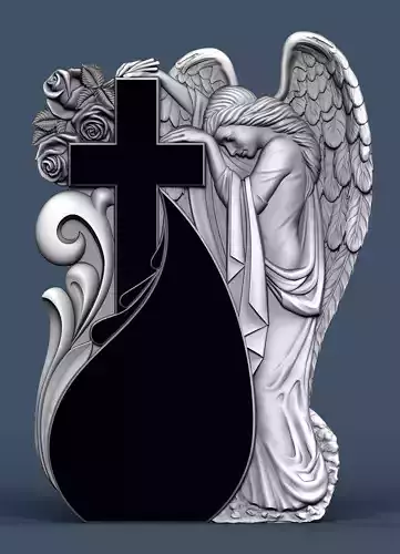 Angel Tombstone 3D model