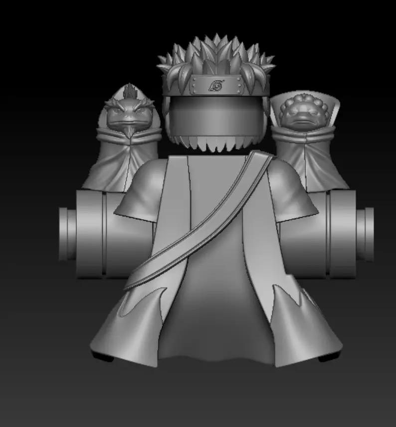 Lego brick minifigure compatible Naruto Sage Mode 3D print model_0