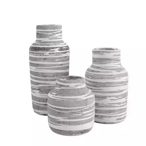 Striped Bottle Vase Set Of 3