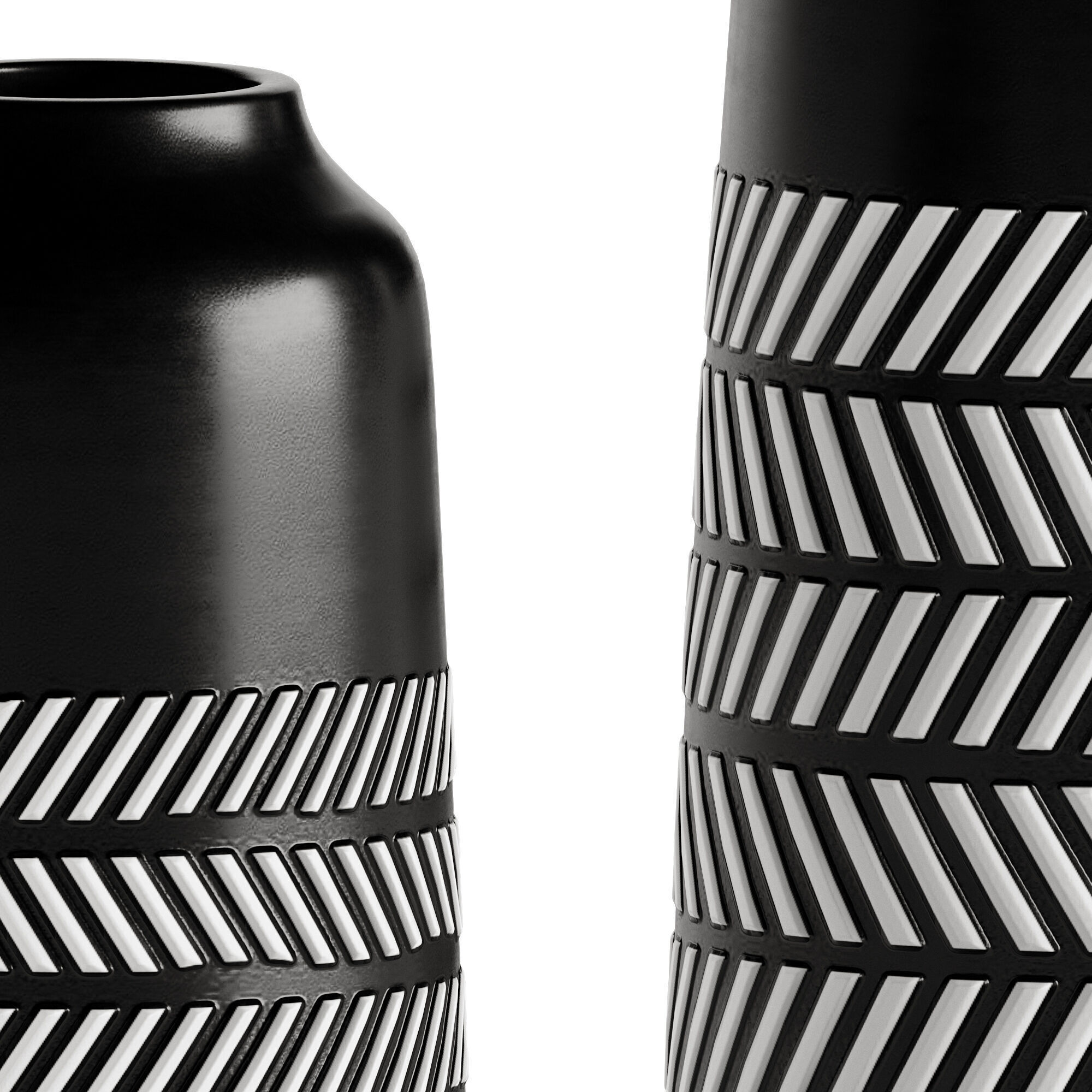 TERESA Black and White Vase Collection 3D model_2